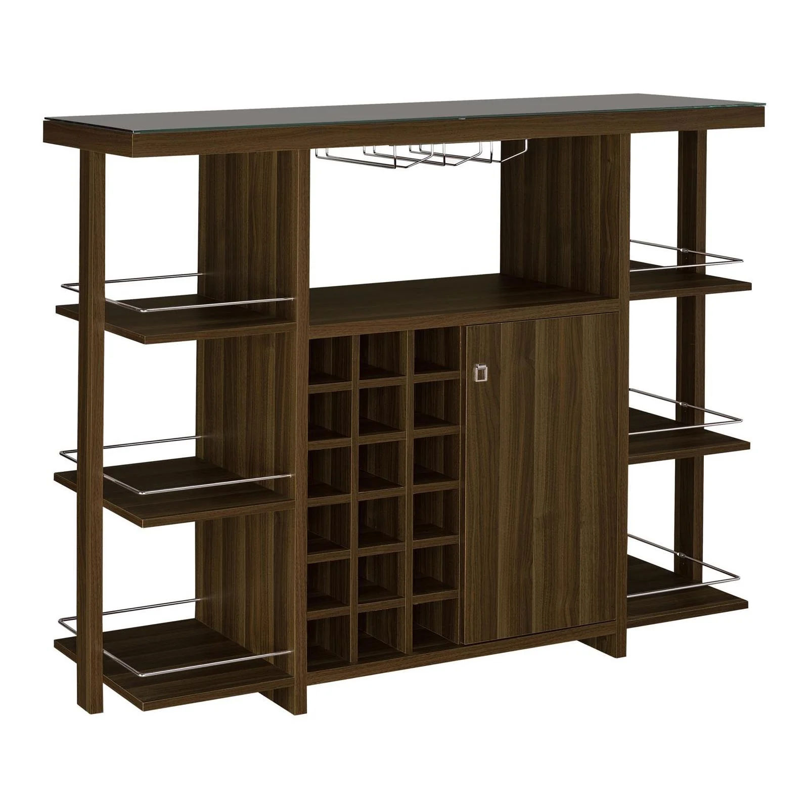 Bar Unit With Wine Bottle Storage - Brown - Image 14