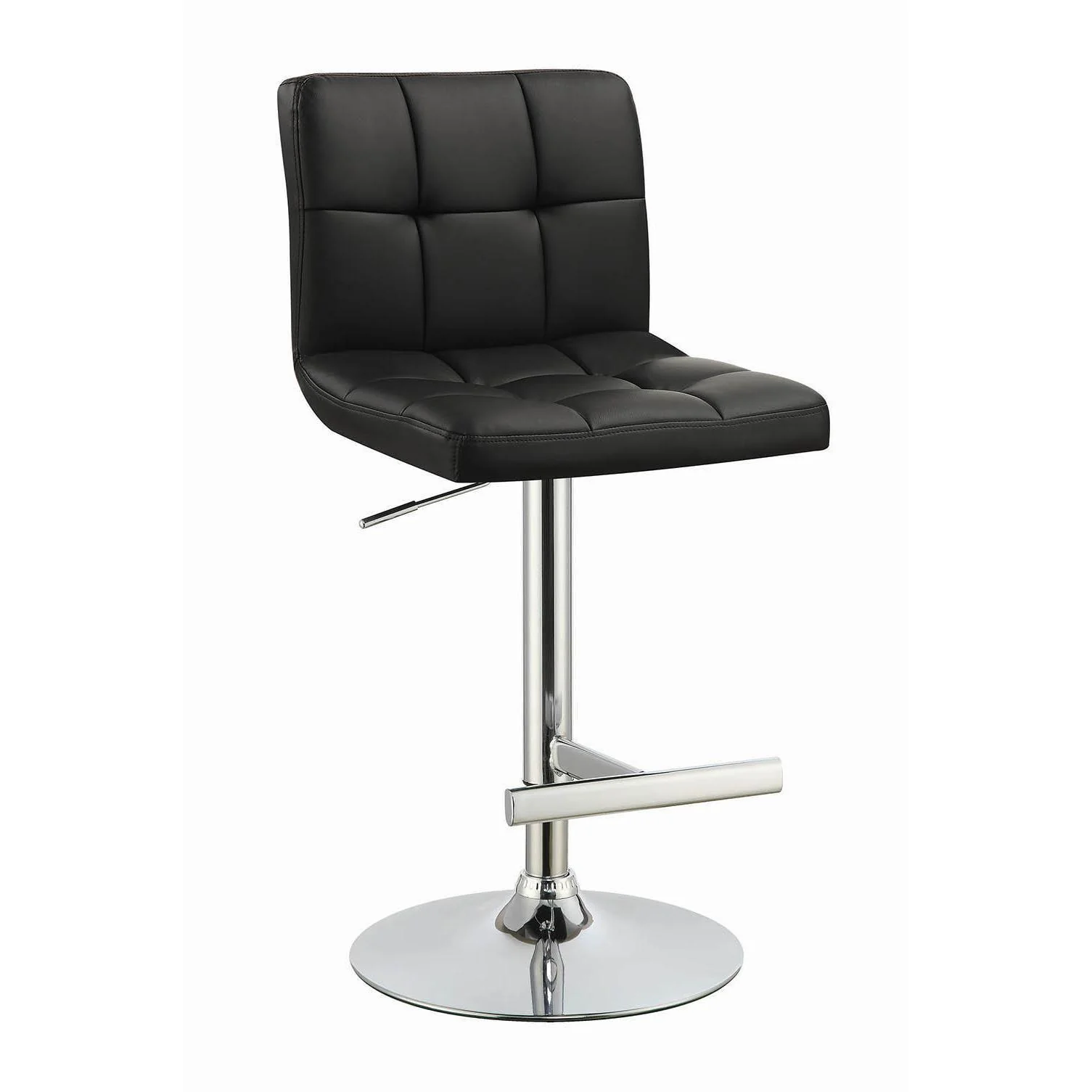 Bar Units: Contemporary - Black - Adjustable Bar Stool - Image 2