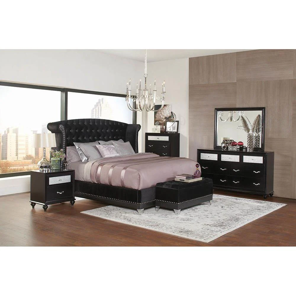 Barzini Bedroom - California King Bed - Black