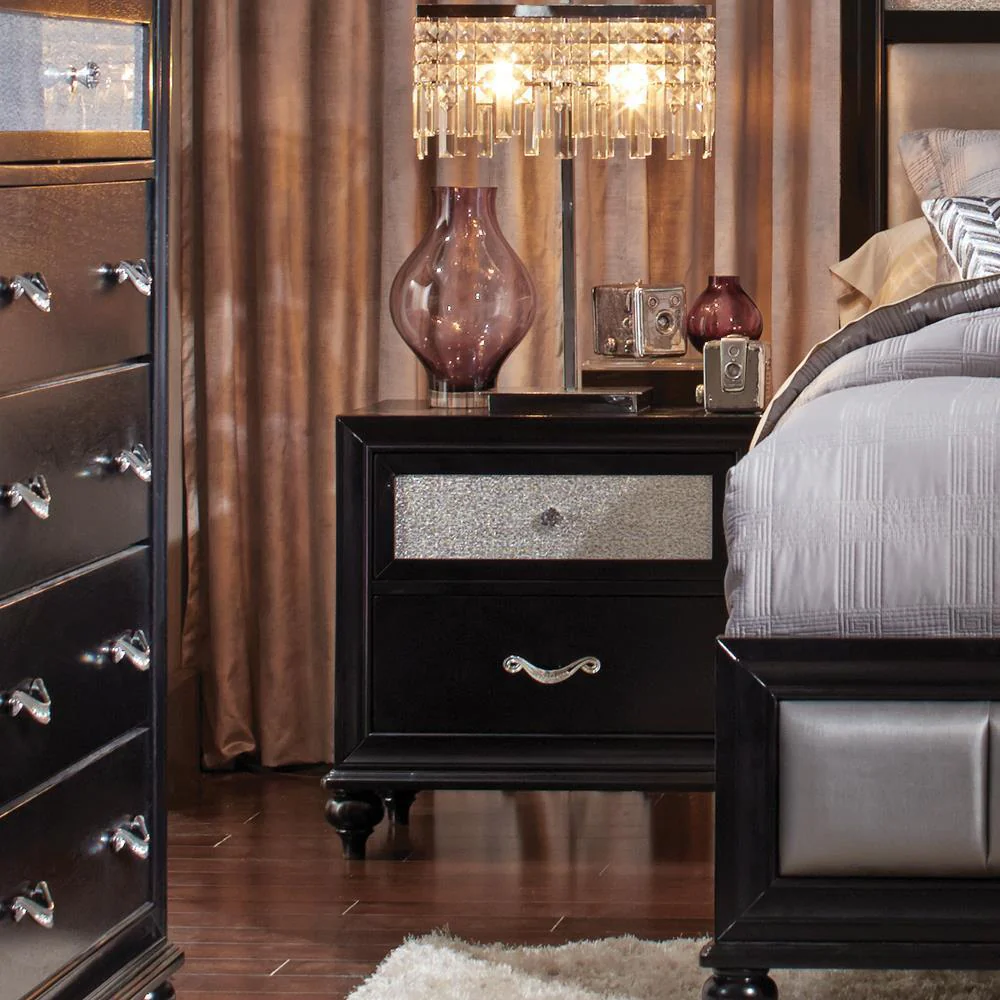 Barzini Bedroom - Nightstand Black - Image 2