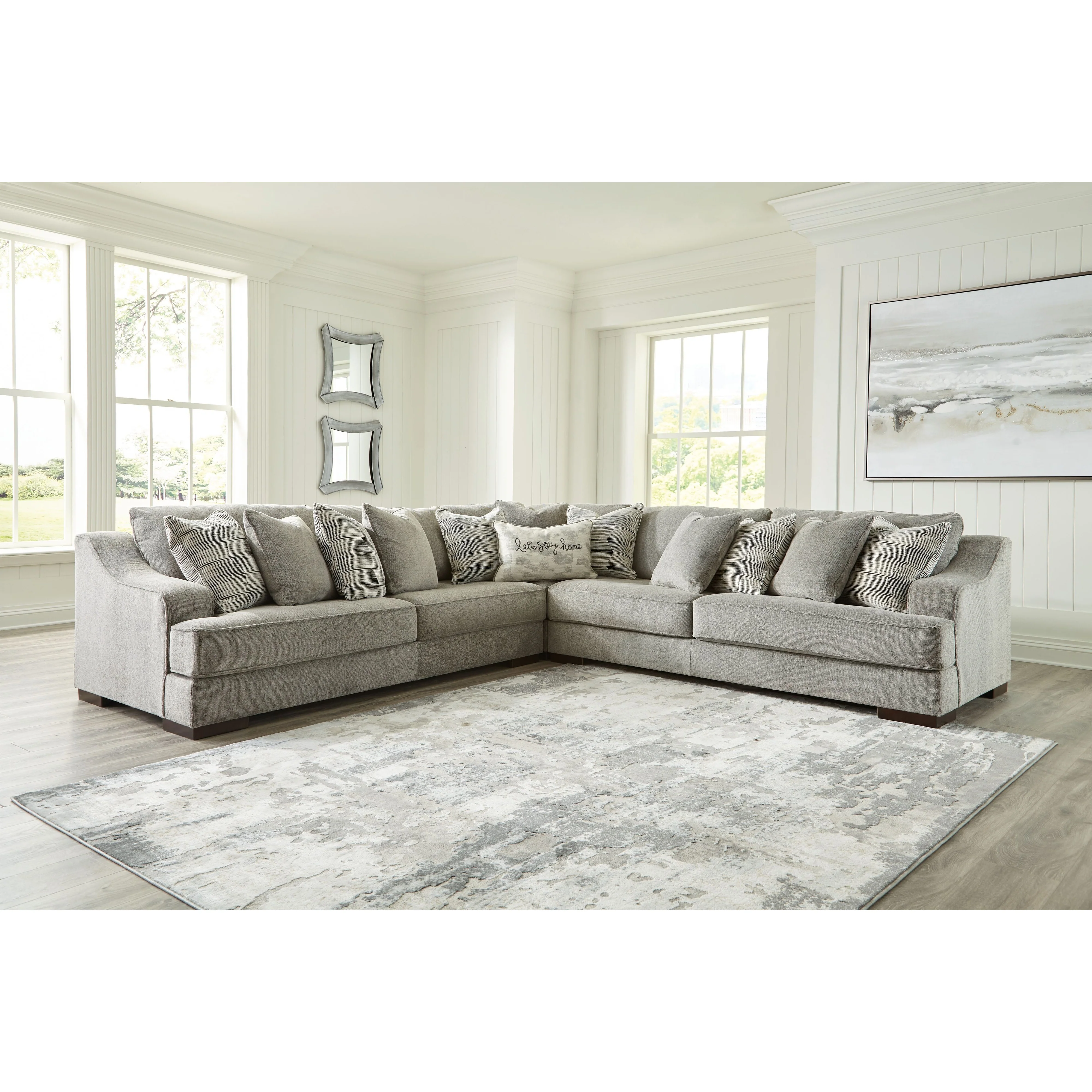 Bayless - Smoke - Left Arm Facing Sofa 3 Pc Sectional