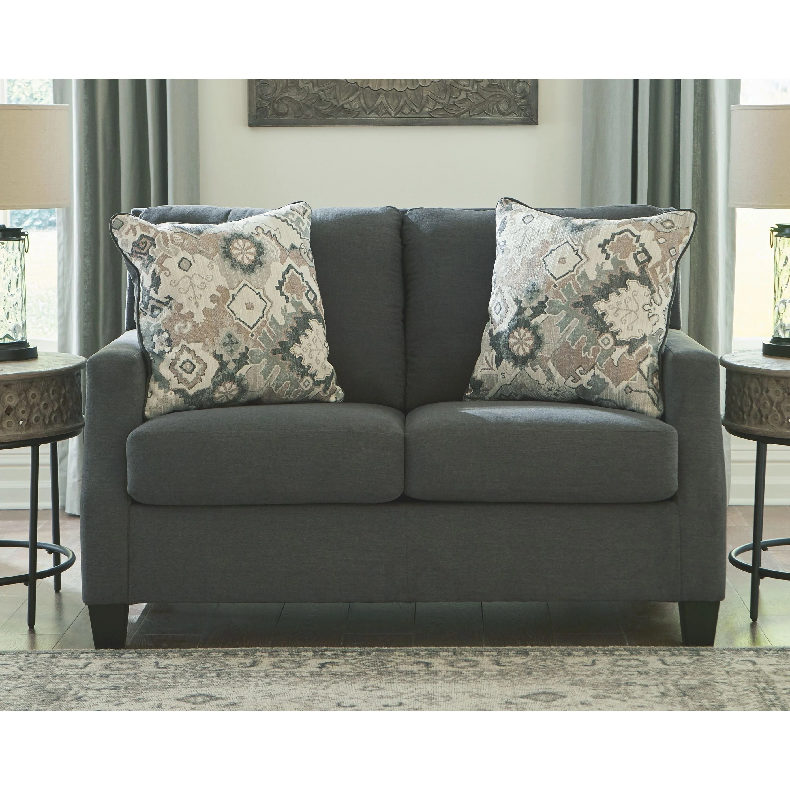 Bayonne - Gray Dark - Loveseat - Image 2