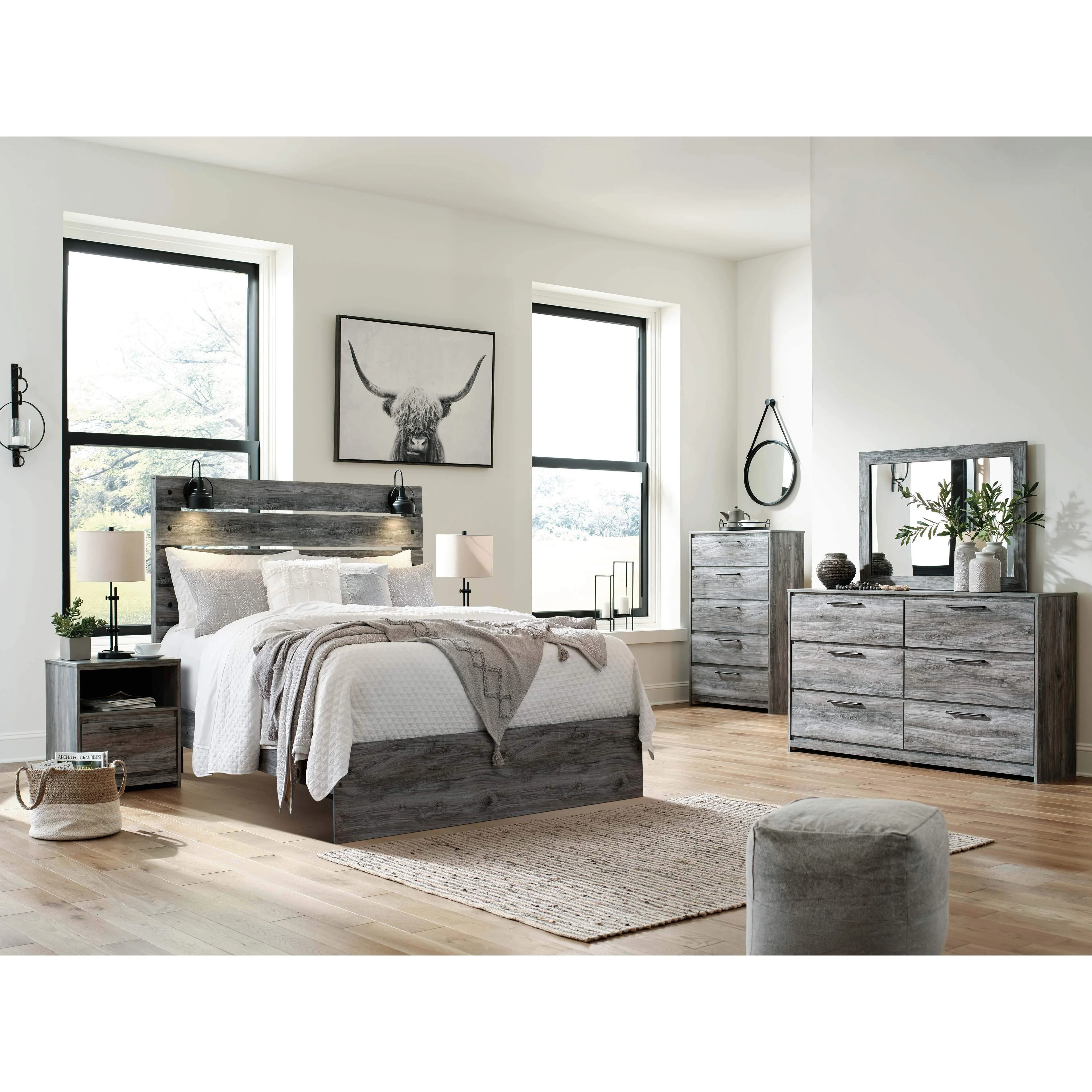 Baystorm - Gray - Dresser, Dark Gray Mirror - Image 4