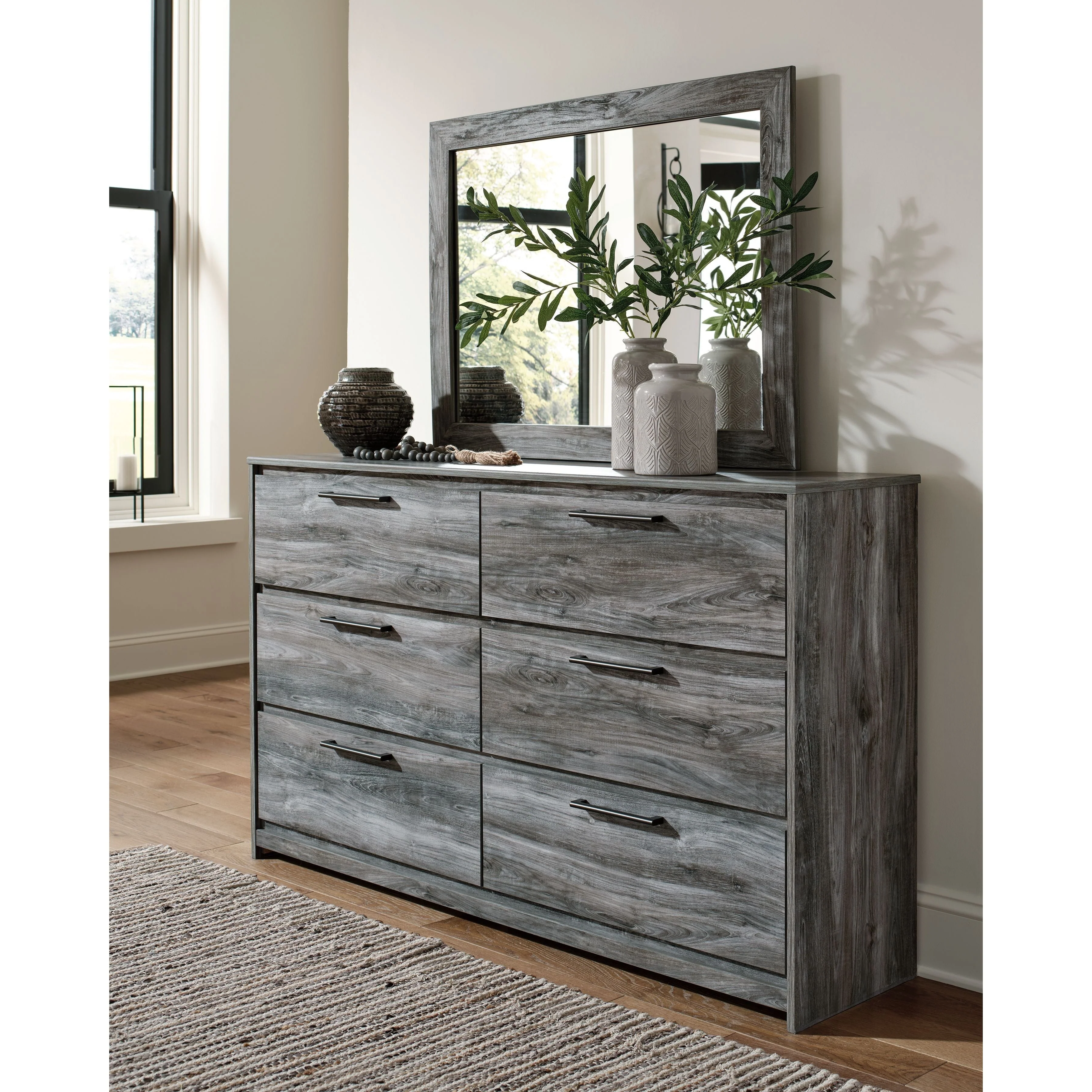 Baystorm - Gray - Dresser, Dark Gray Mirror - Image 8