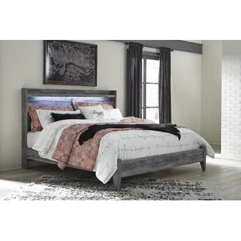 Baystorm - Gray - King Panel Footboard W/rails