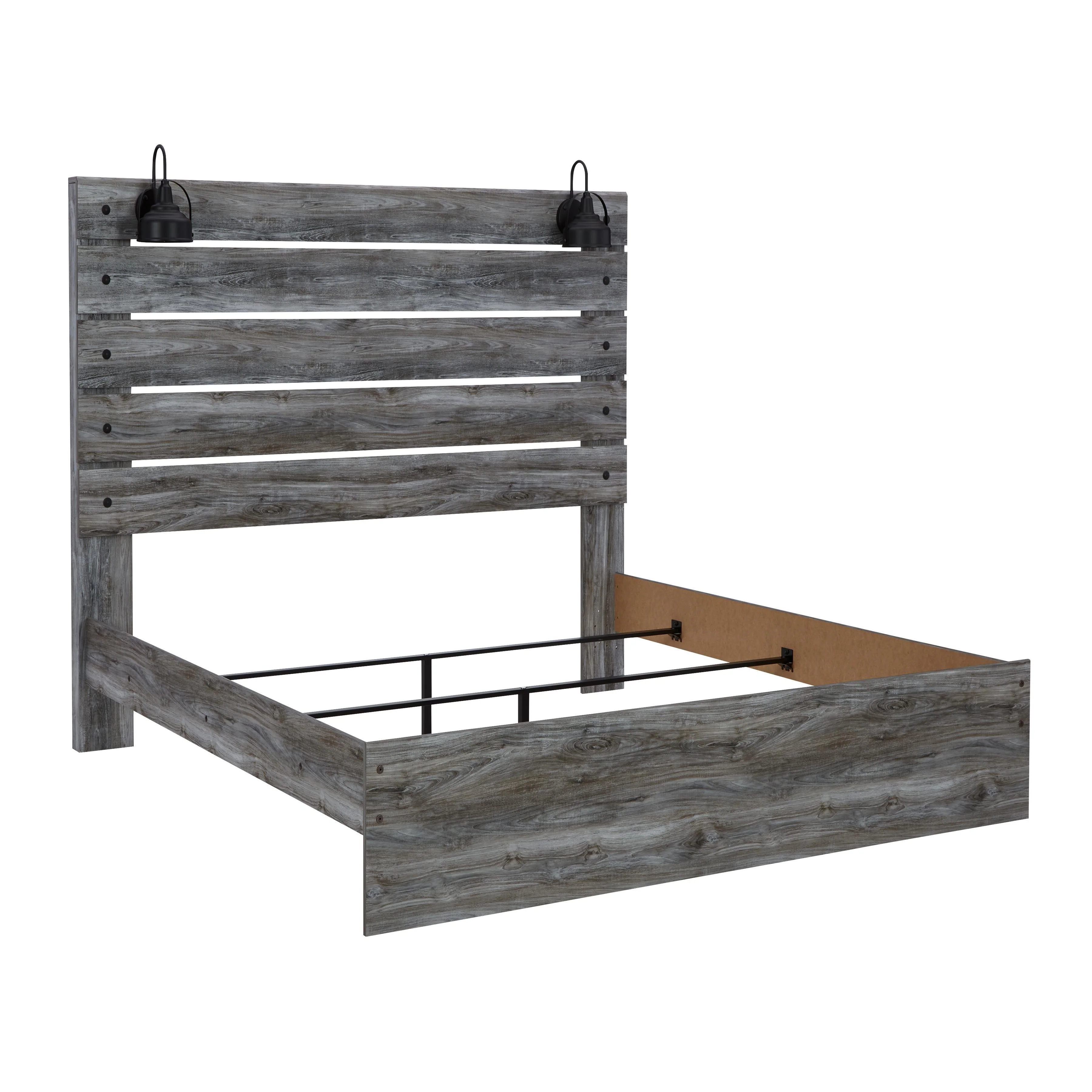 Baystorm - Gray - Queen Panel Bed - Footboard Slat - Image 3