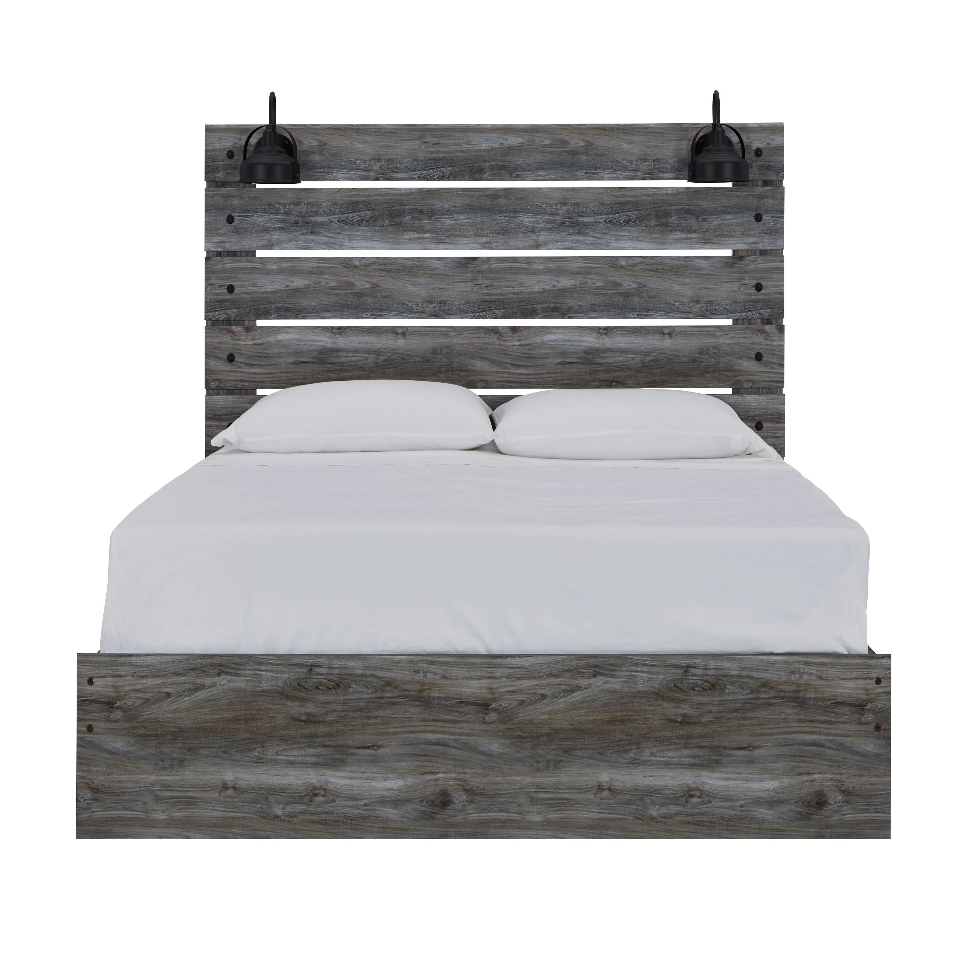 Baystorm - Gray - Queen Panel Bed - Footboard Slat - Image 4