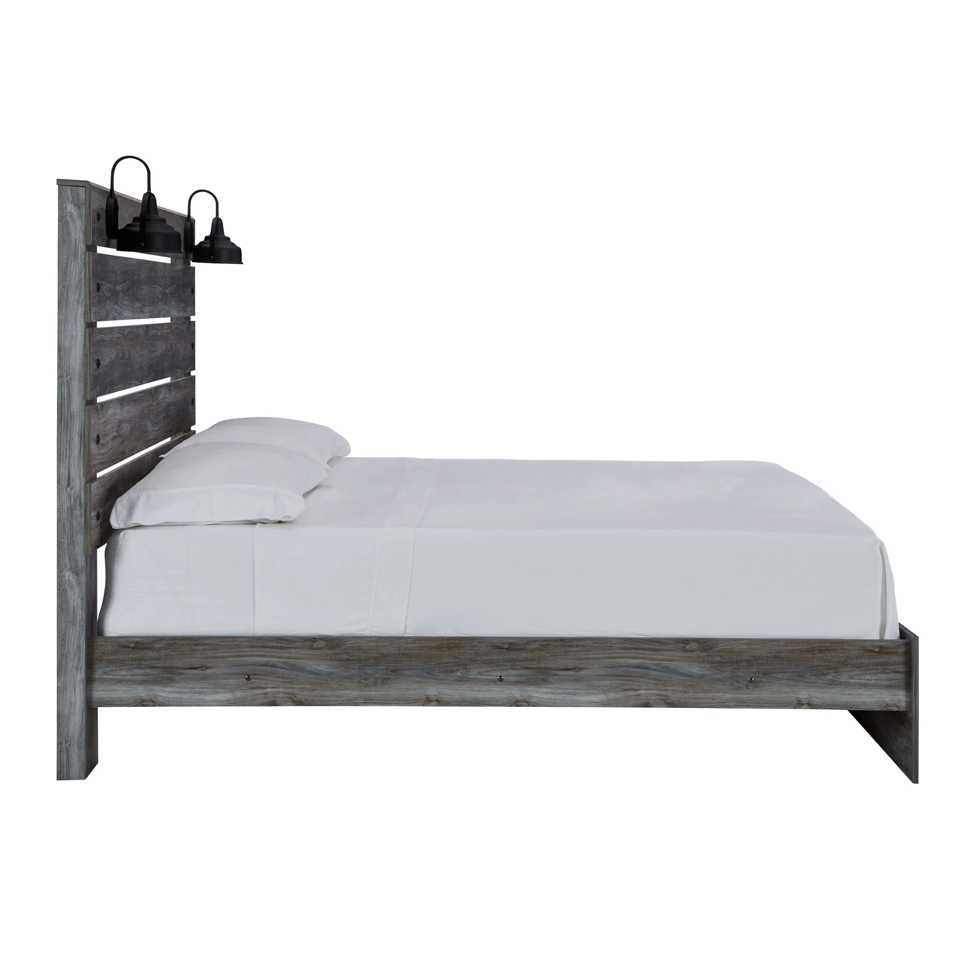 Baystorm - Gray - Queen Panel Bed - Footboard Slat - Image 5