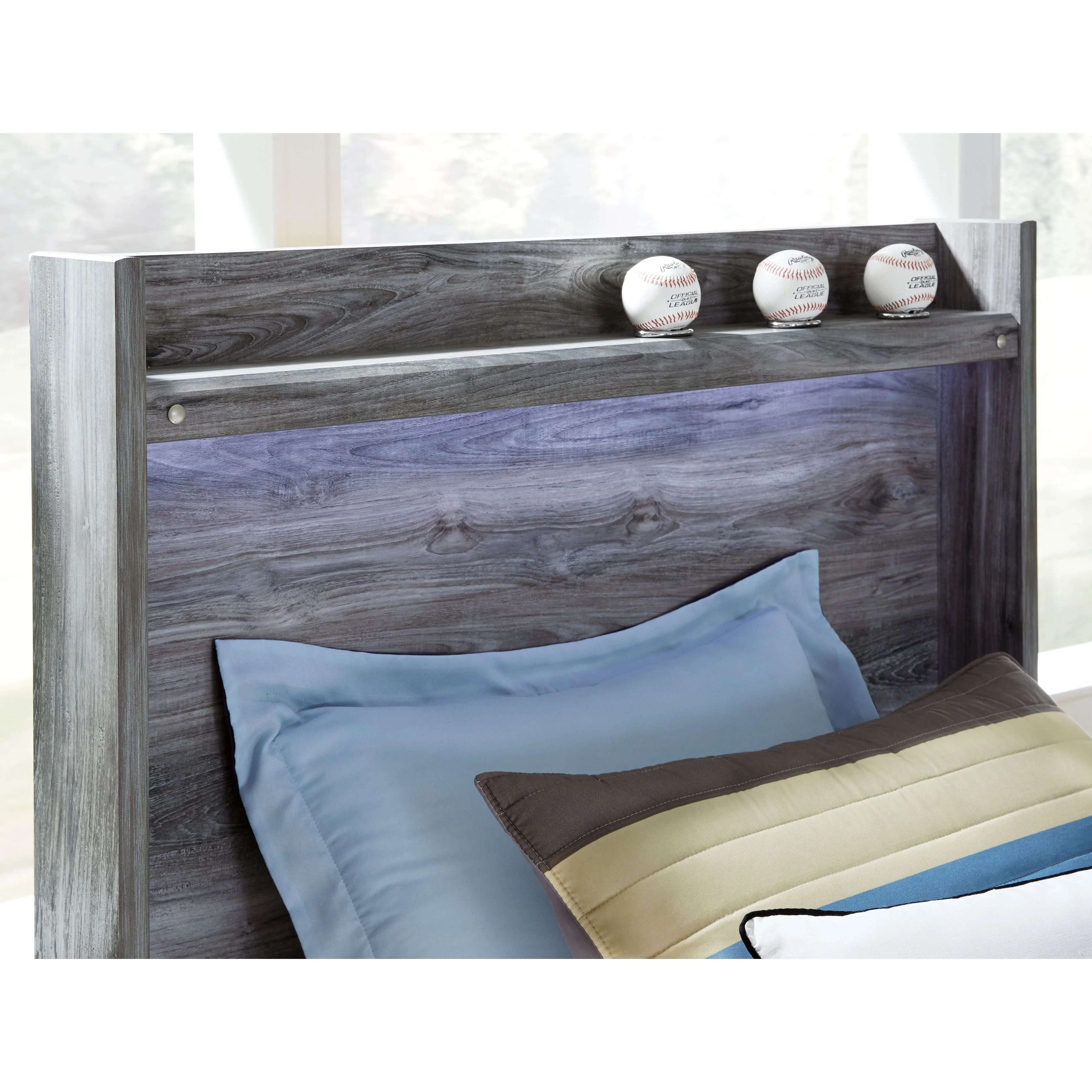 Baystorm - Gray - Twin Panel Headboard - Image 2