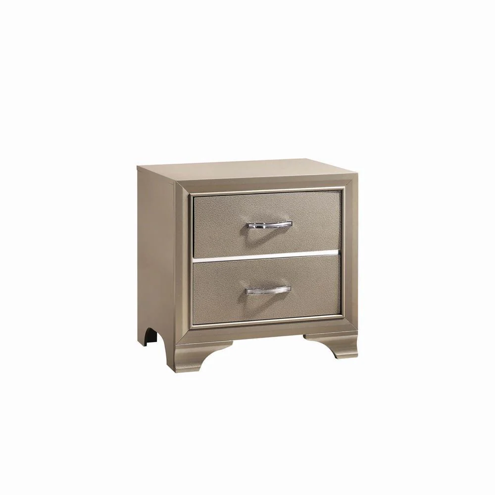 Beaumont - 2-drawer Rectangular Nightstand - Beige - Image 2