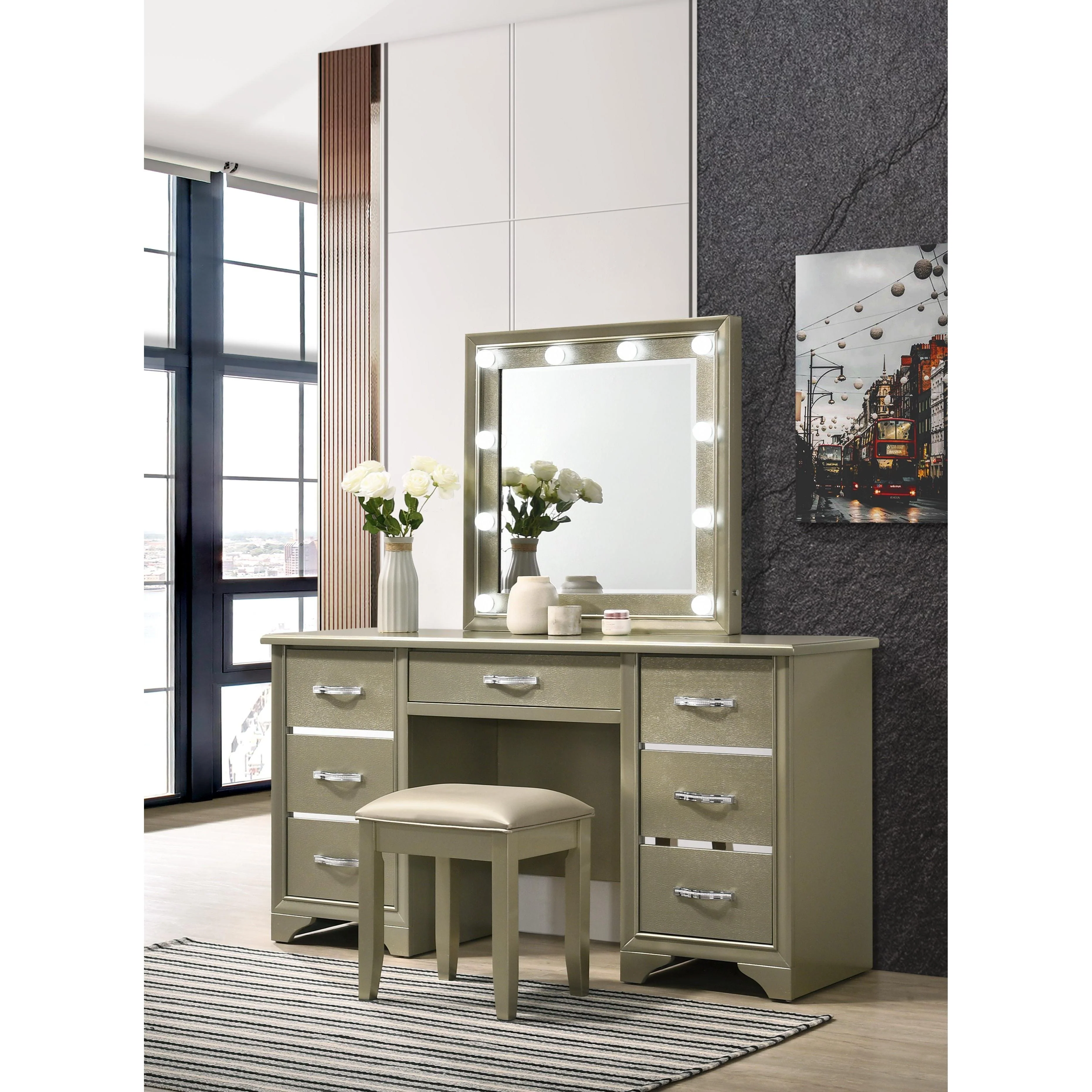 Beaumont - Vanity Desk - Beige
