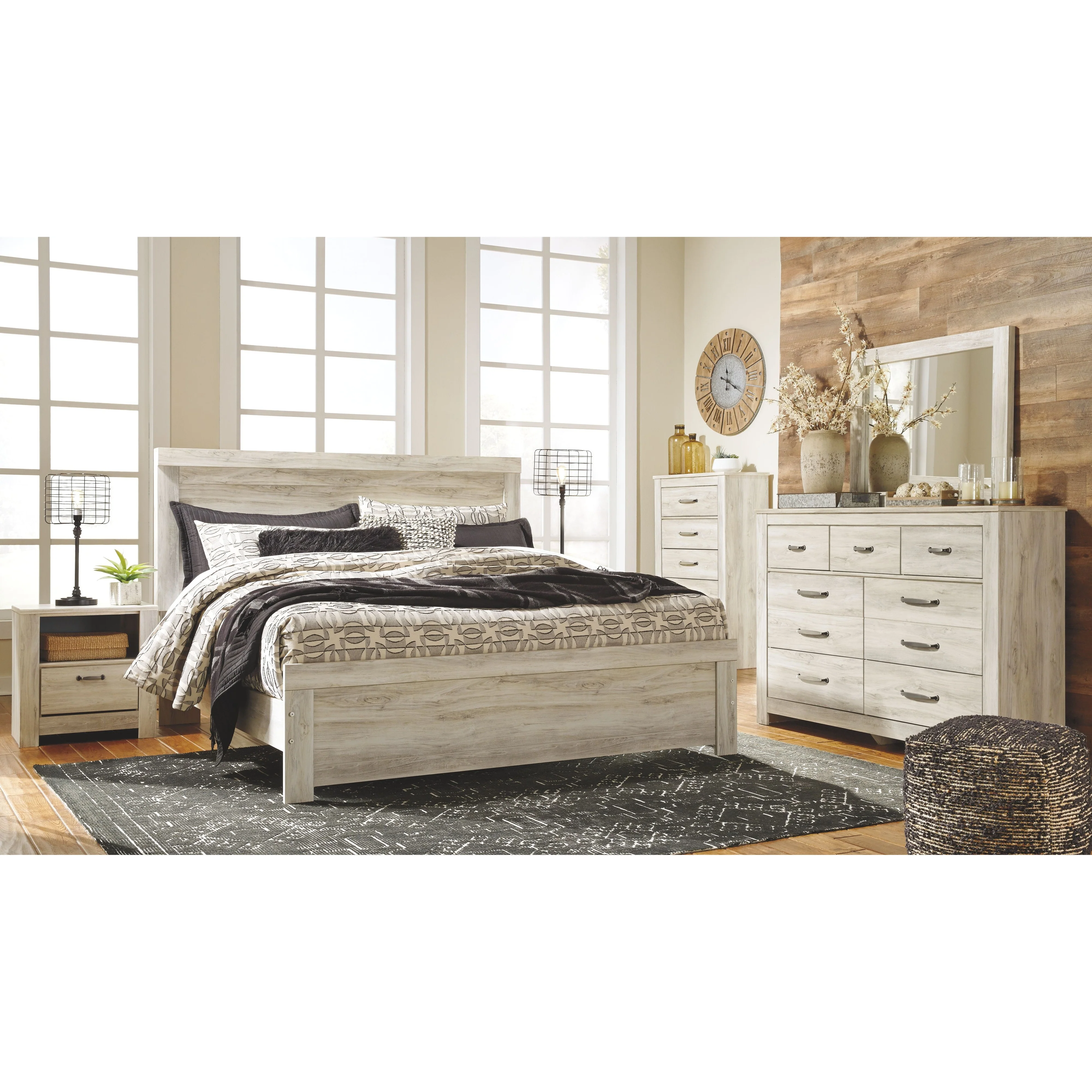 Bellaby - Whitewash - King Panel Headboard - Image 13