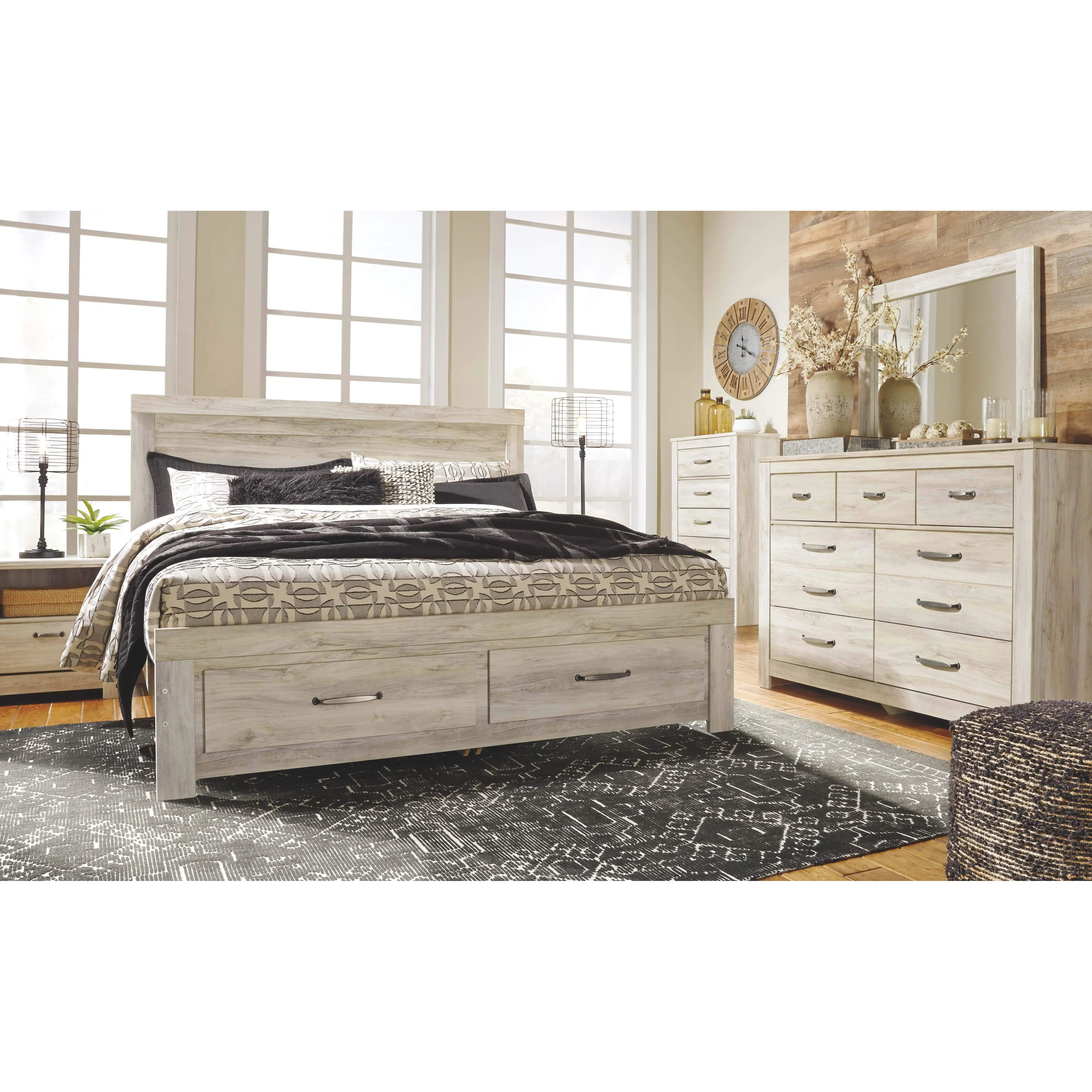 Bellaby - Whitewash - King Panel Headboard - Image 4
