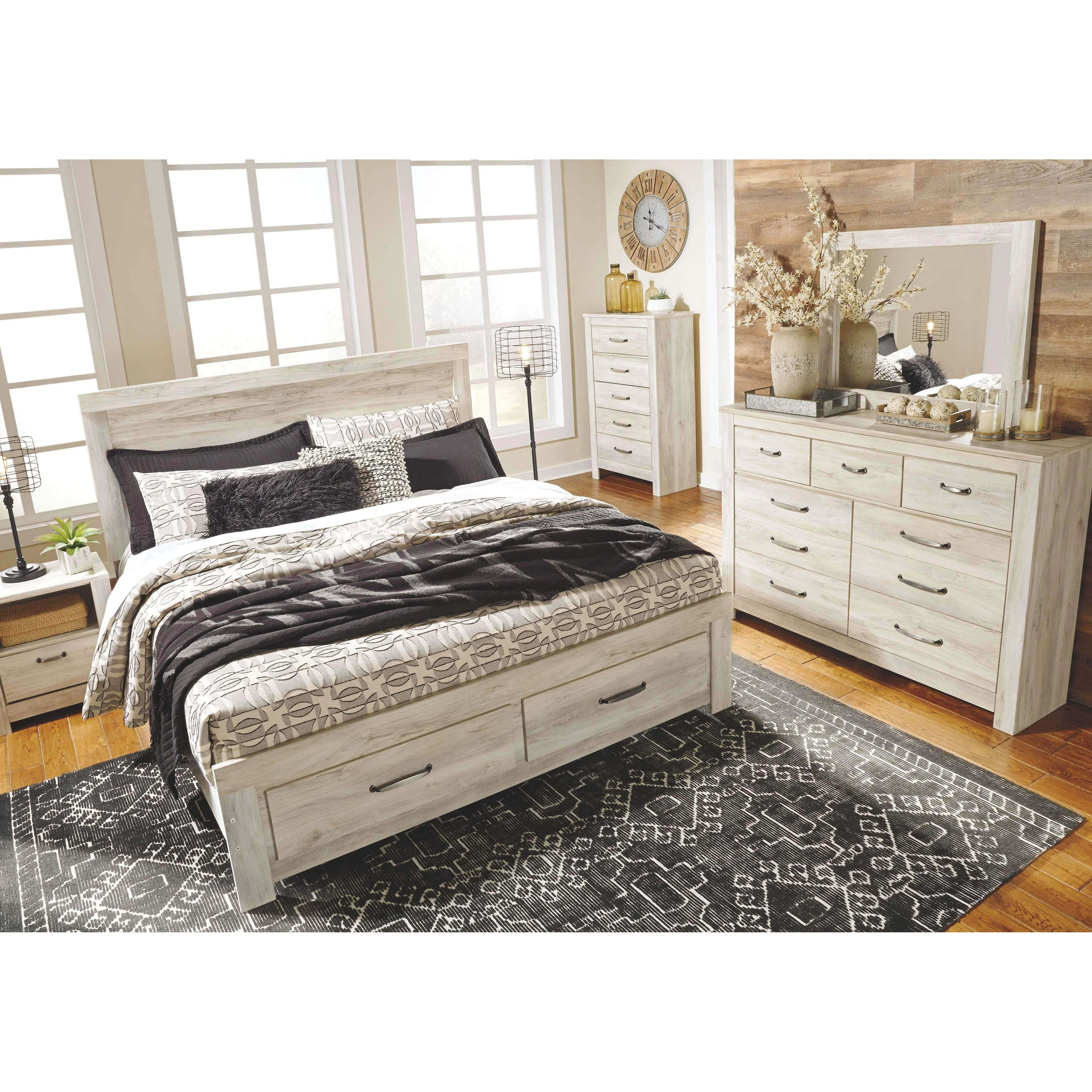 Bellaby - Whitewash - King Panel Headboard - Image 5