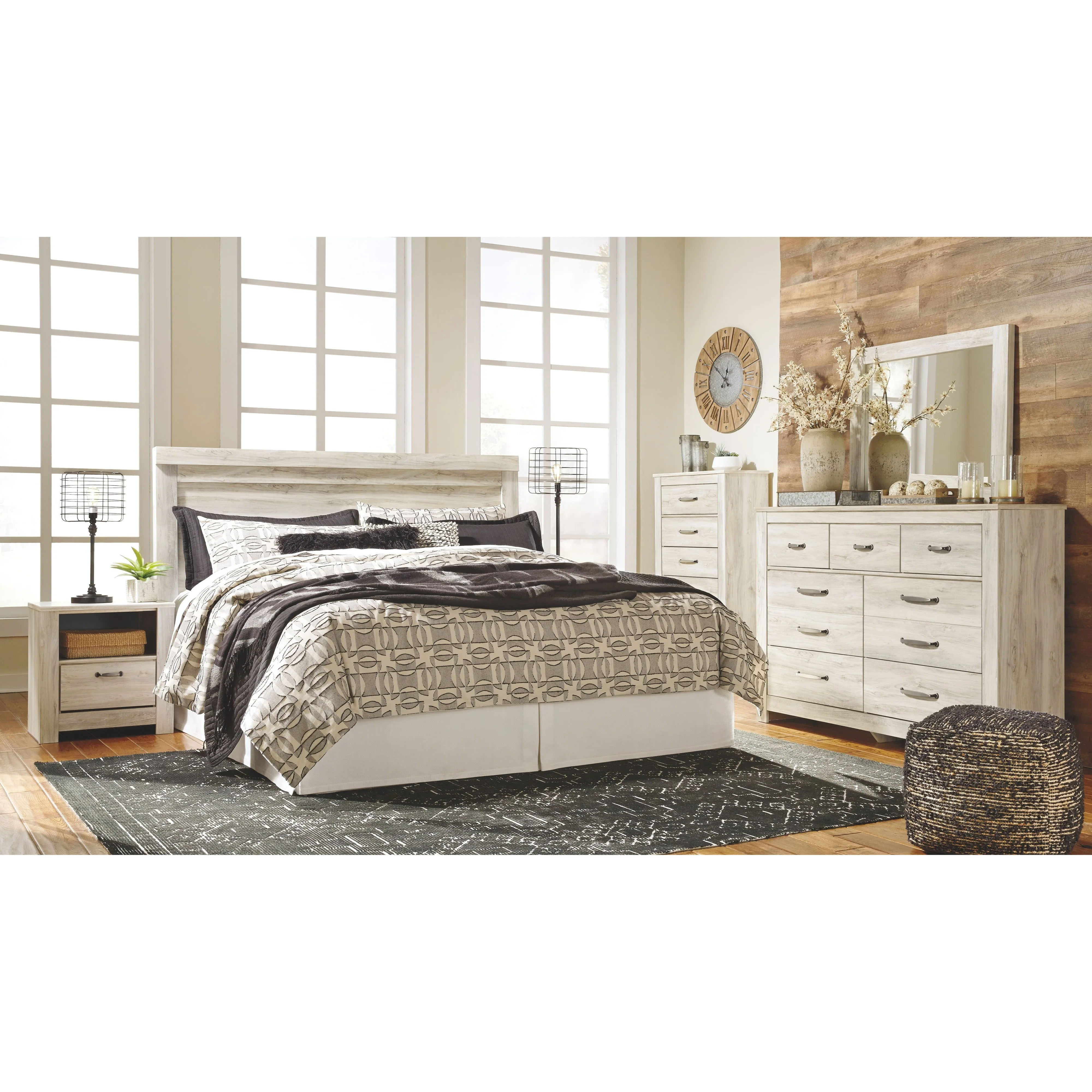 Bellaby - Whitewash - King Panel Headboard - Image 9