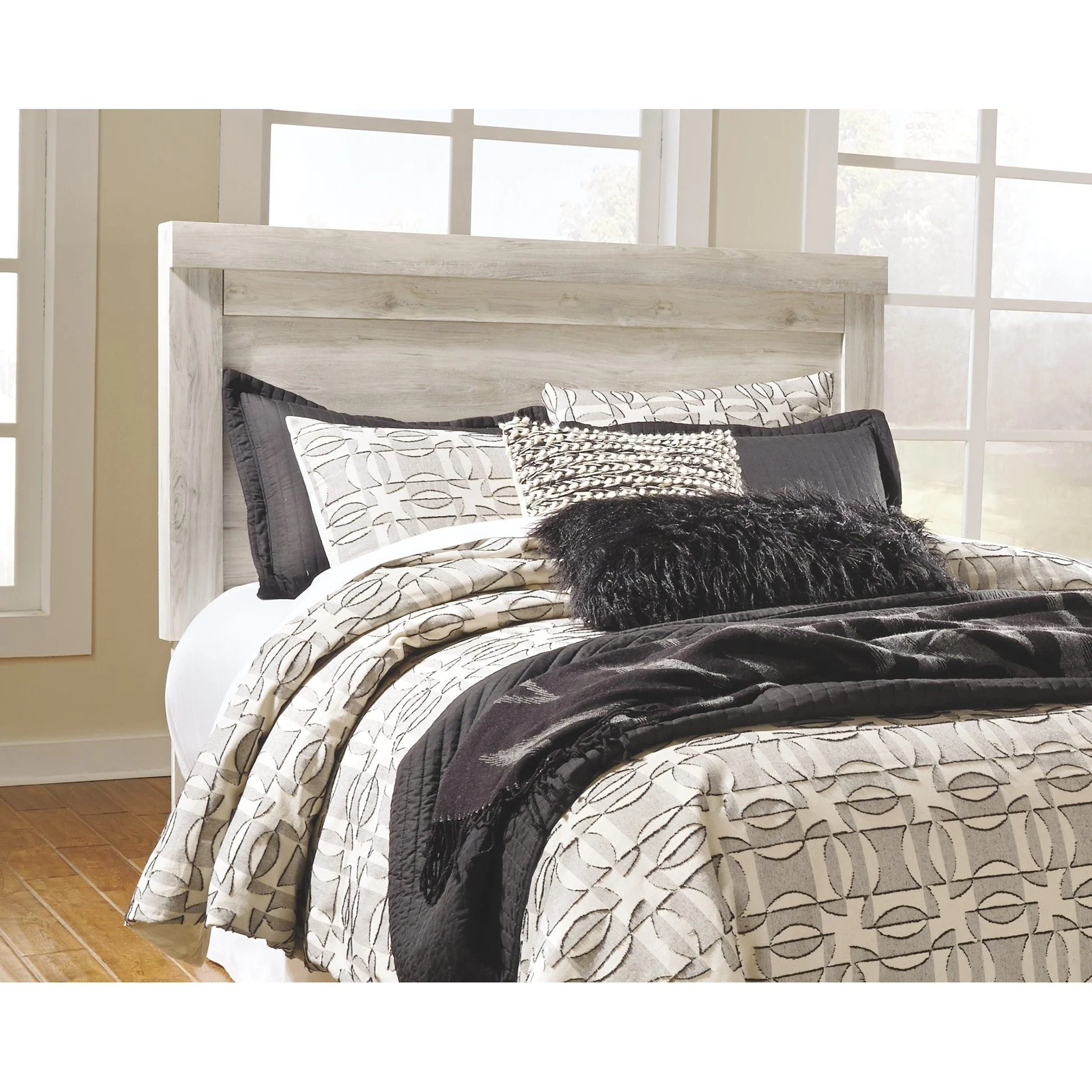 Bellaby - Whitewash - Queen Panel Headboard - Image 2
