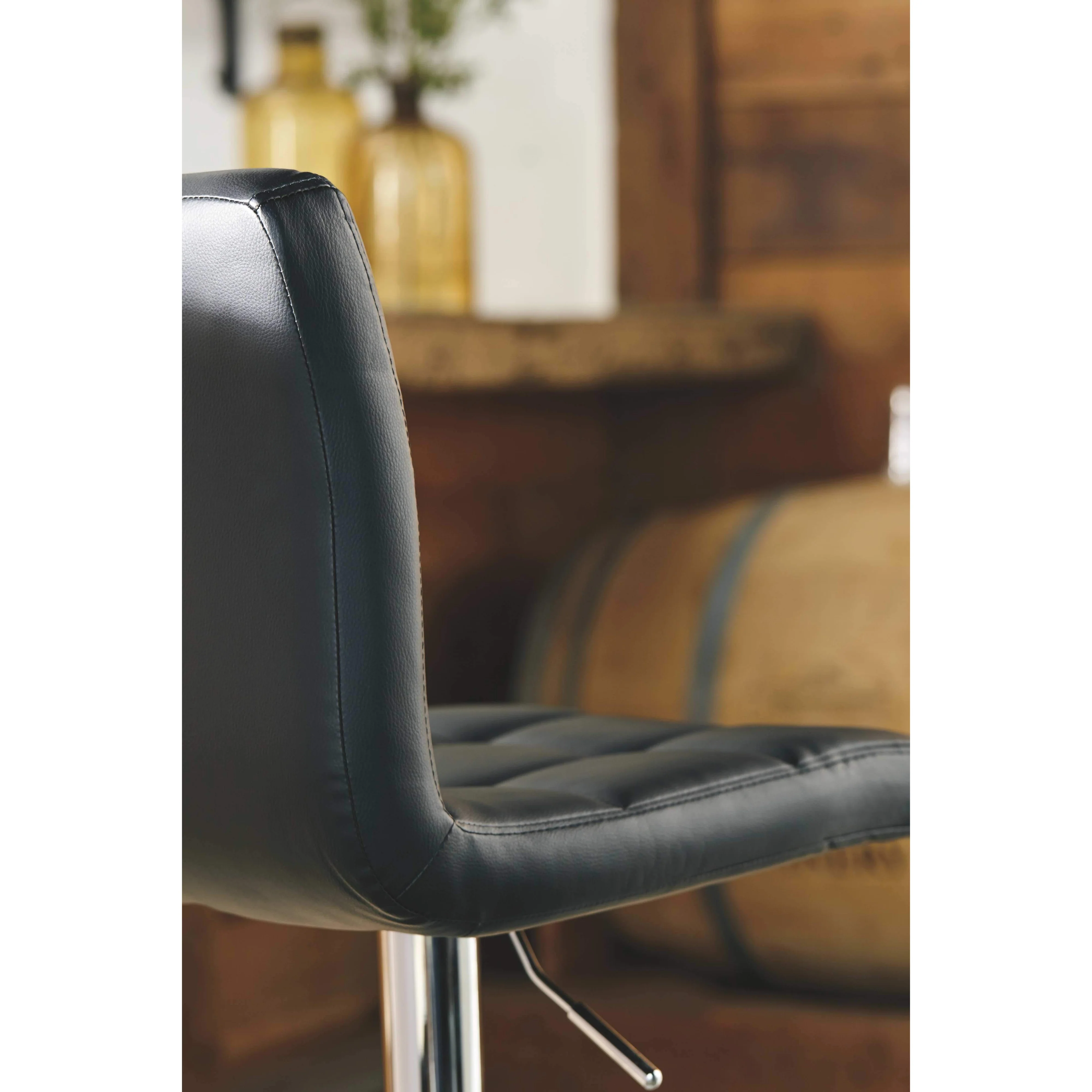 Bellatier - Black/chrome Finish - Adjustable Height Bar Stool (set Of 2) - Image 5