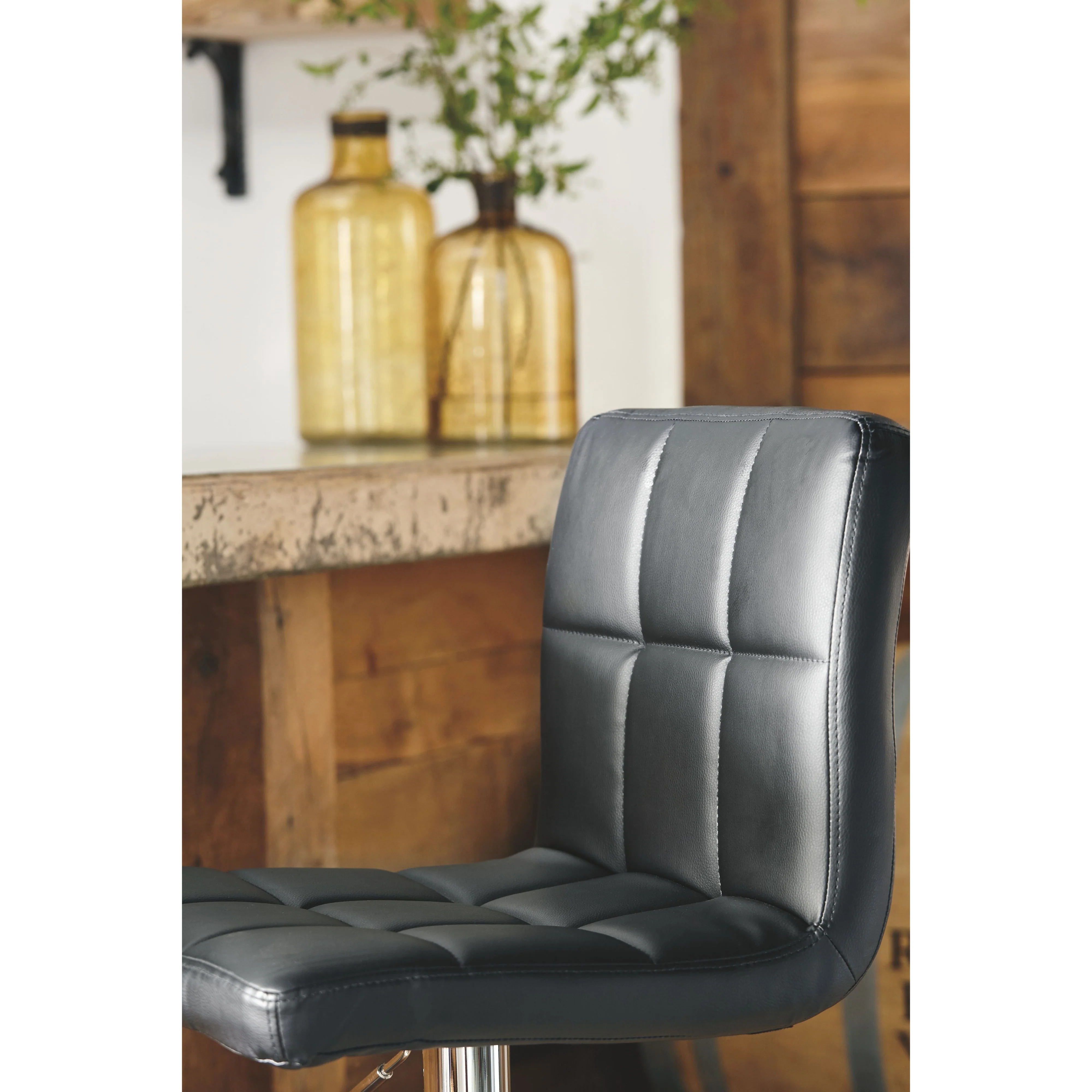 Bellatier - Black/chrome Finish - Tall Uph Swivel Barstool(2/cn) - Image 9