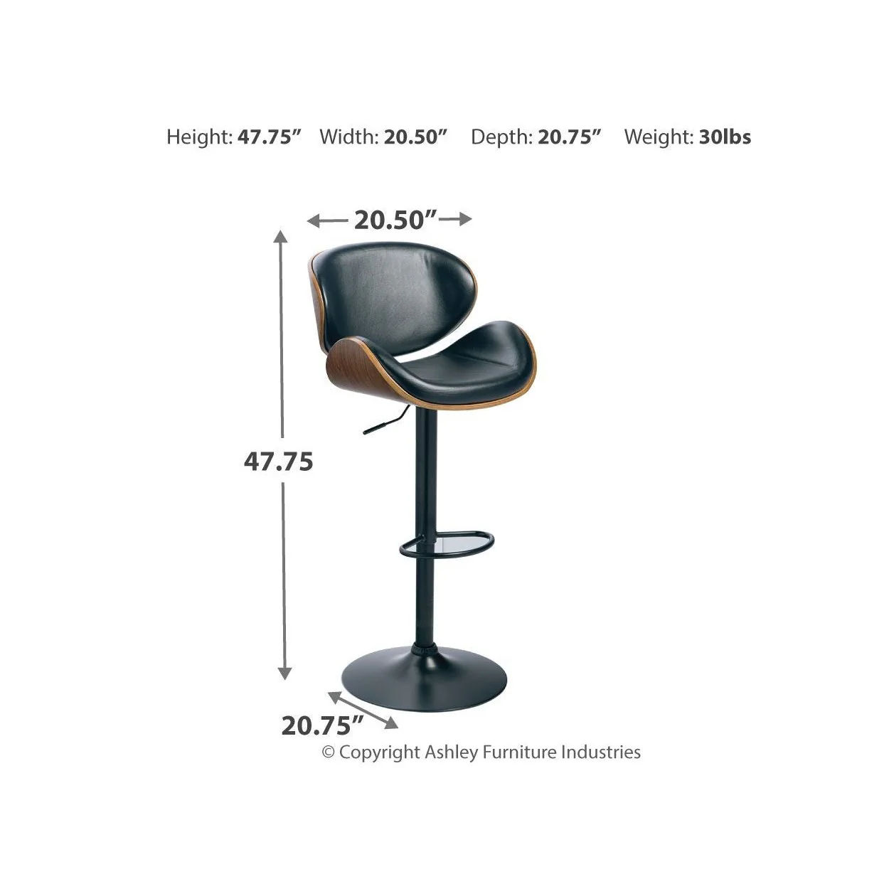Bellatier - Brown - Tall Uph Swivel Barstool(1/cn) - Image 4