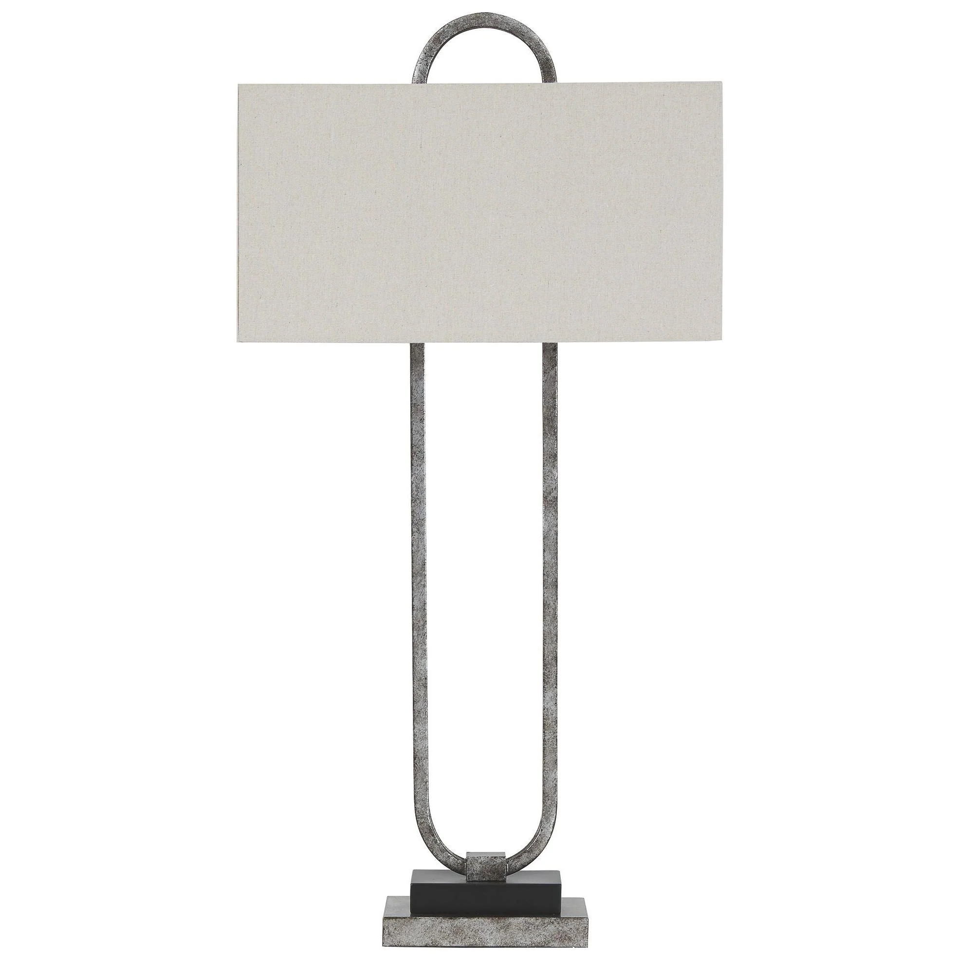 Bennish - Antique Silver Finish - Metal Table Lamp (1/cn)