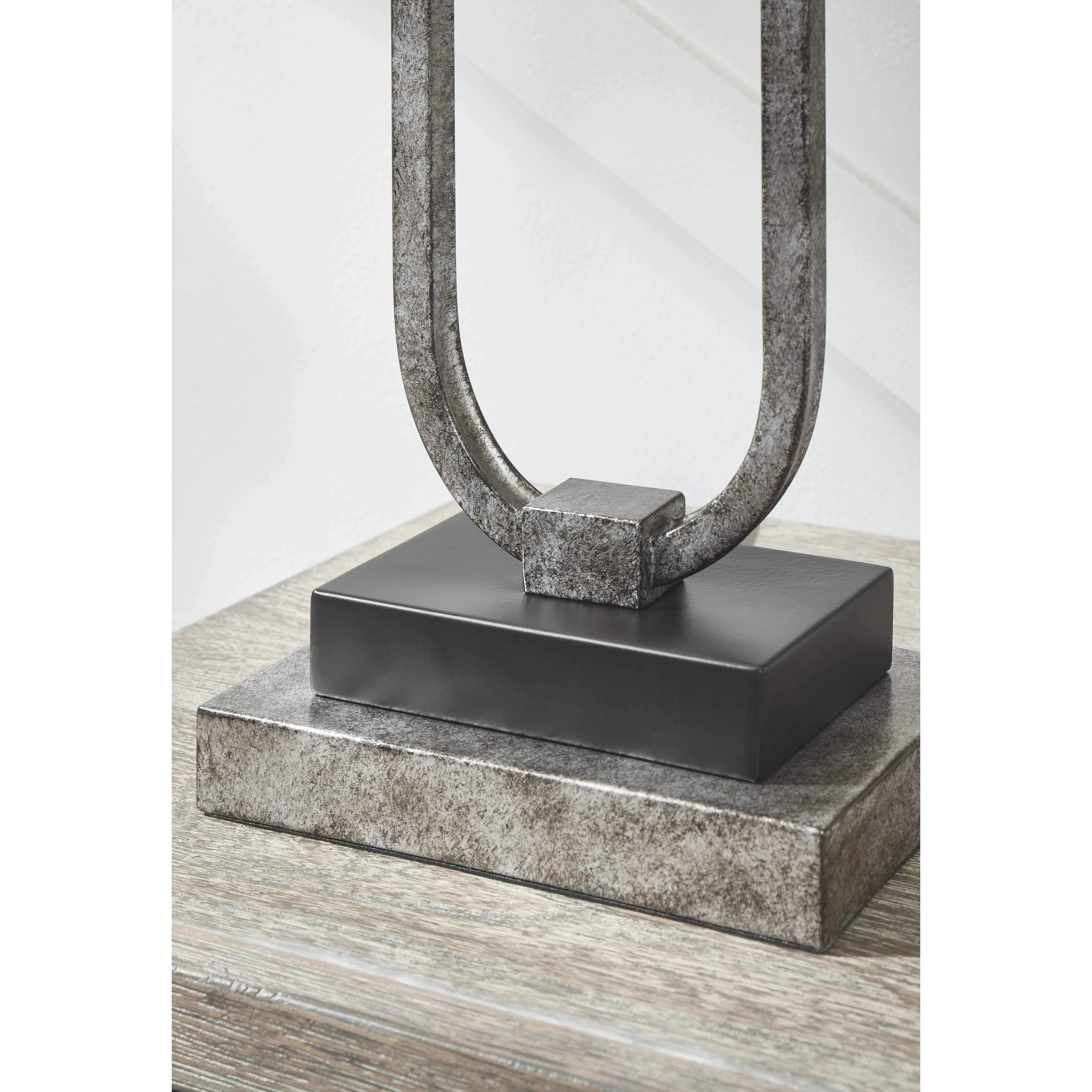 Bennish - Antique Silver Finish - Metal Table Lamp (1/cn) - Image 3