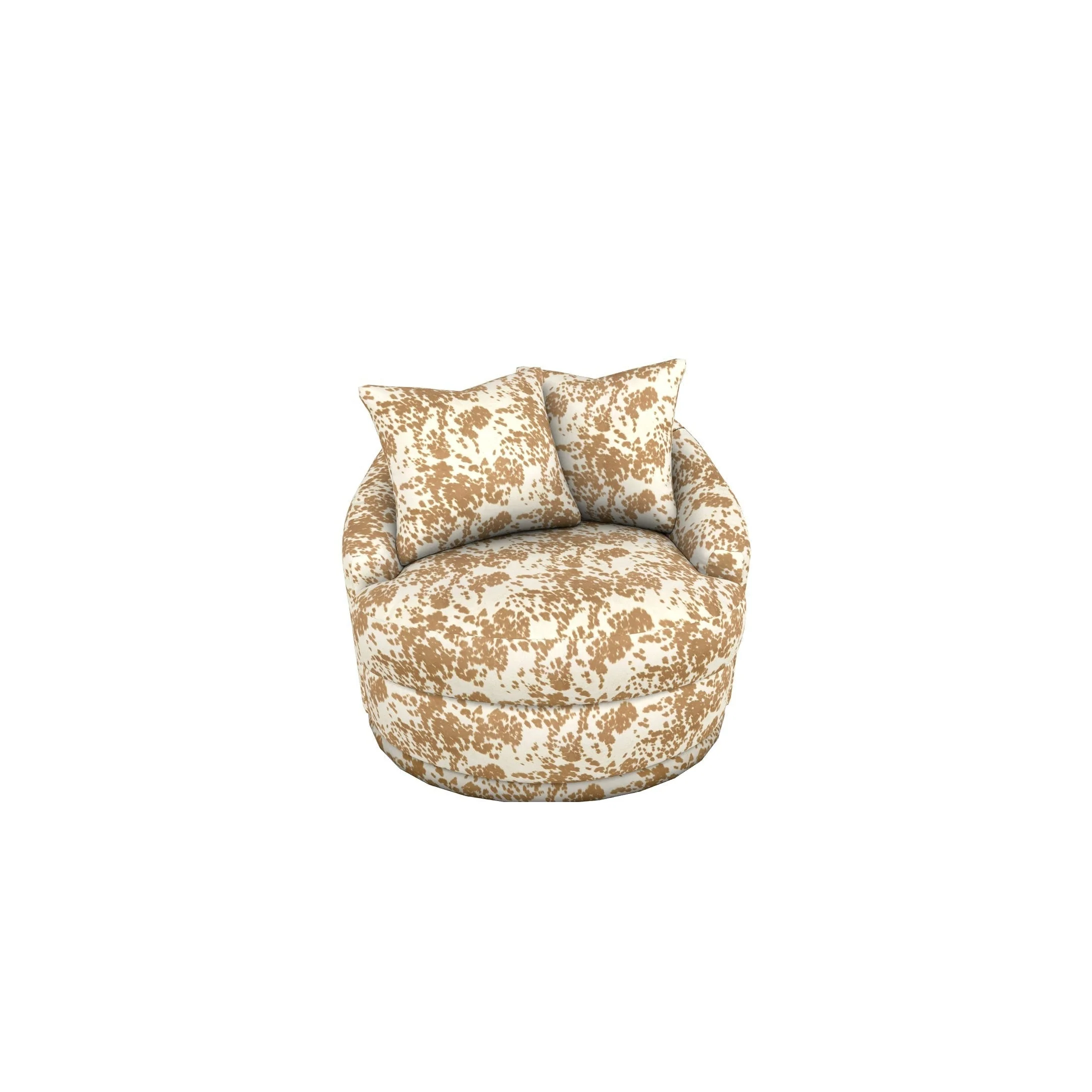 Best Alanna Swivel Barrel Chair in Palomino - Image 2