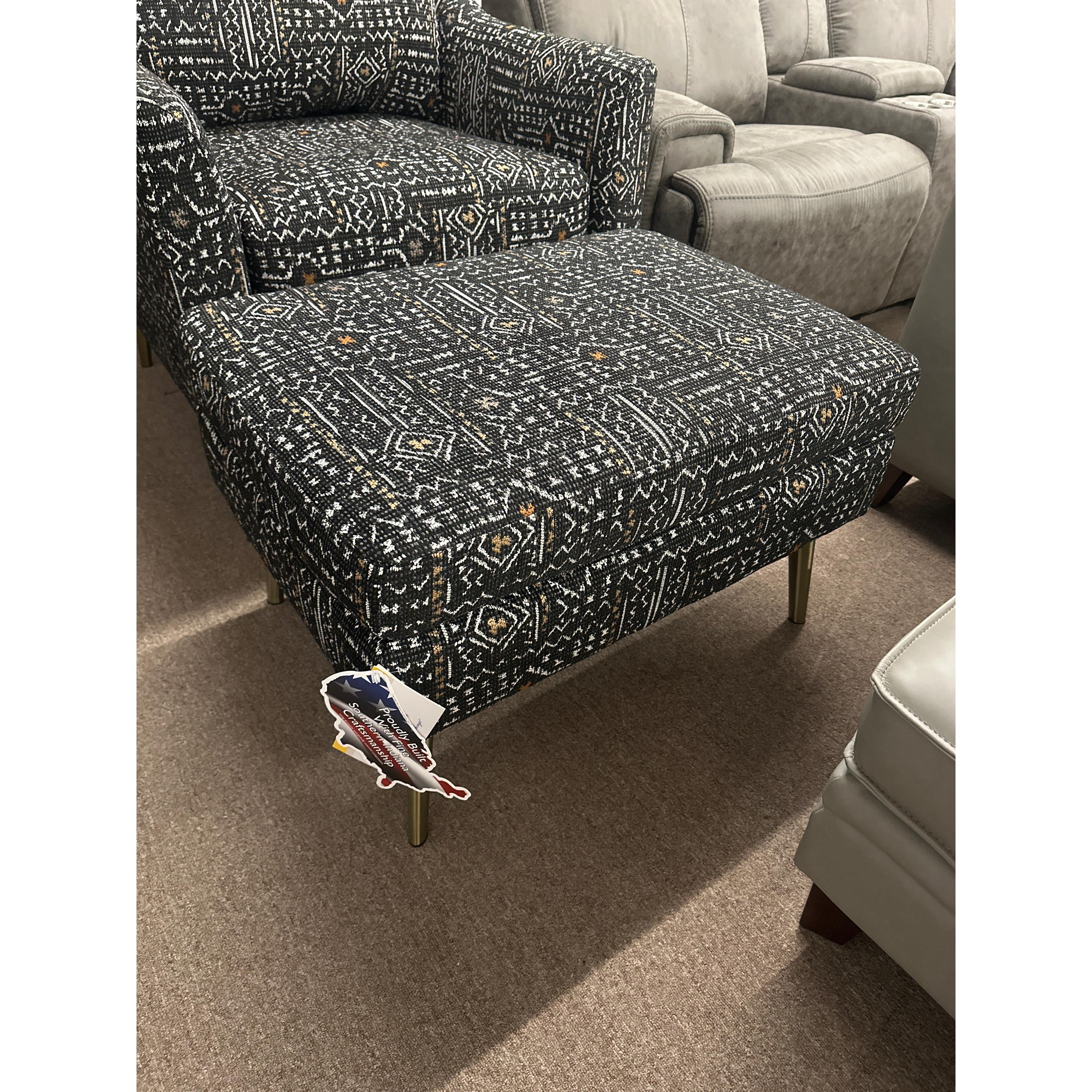 Best Smitten Ottoman with Gold Legs - Image 3
