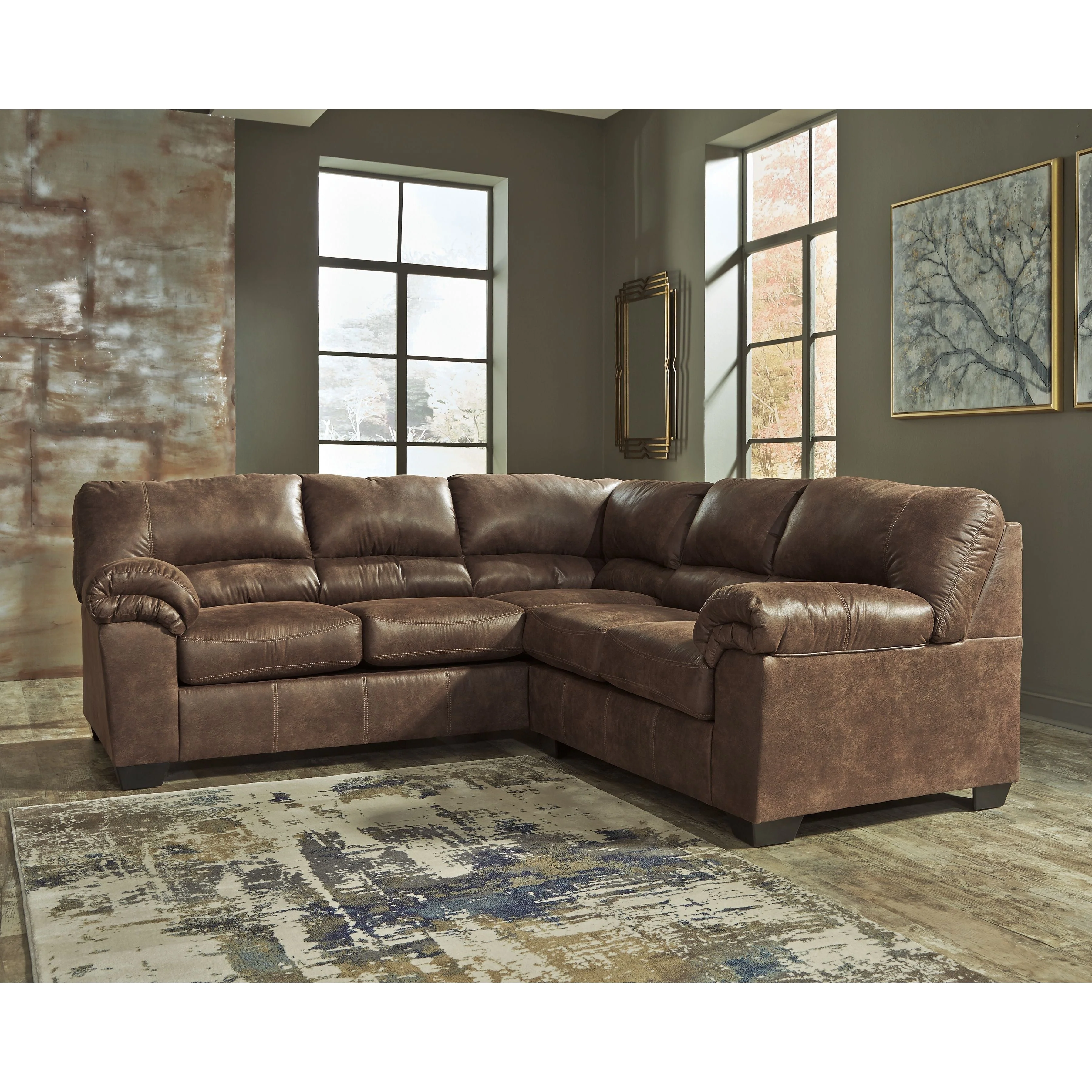 Ashley Bladen Left Sofa, Right Loveseat 2 Piece Sectional in Coffee - Image 10