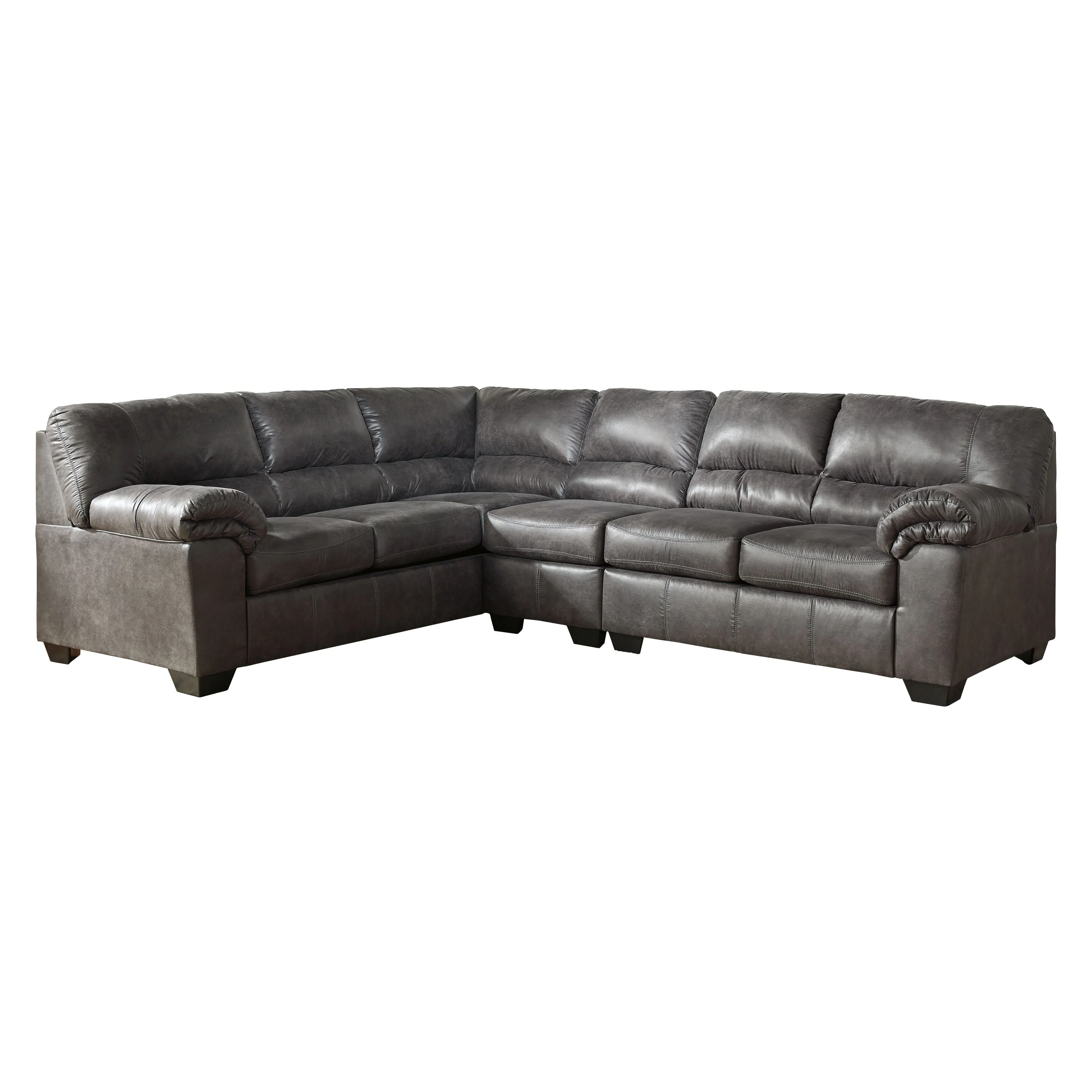 Ashley Bladen Left Sofa, Right Loveseat, Armless Chair 3 Piece Sectional in Slate - Image 10