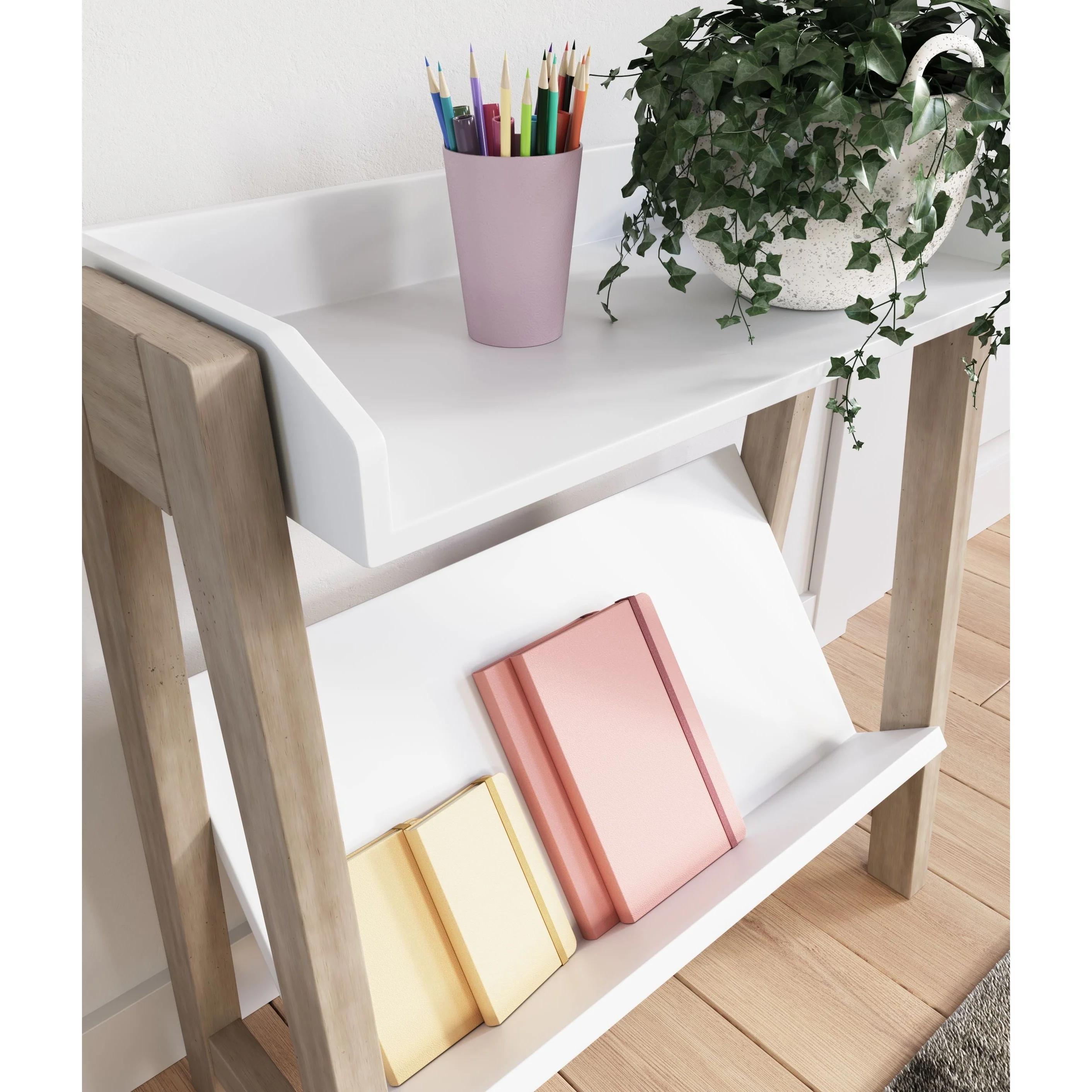 Blariden - White/tan - Small Bookcase - Image 8