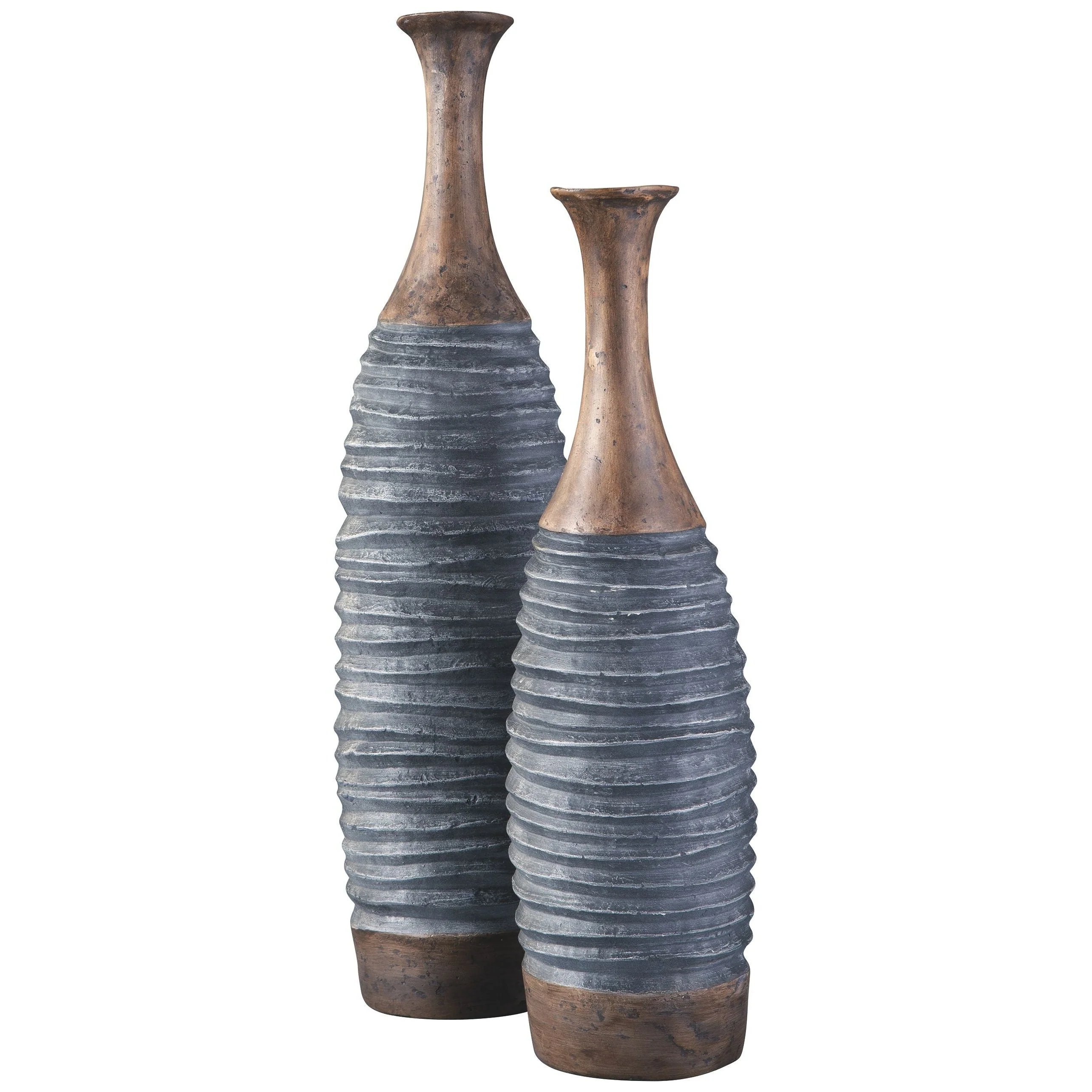 Blayze - Antique Gray/brown - Vase Set (2/cn) - Image 7