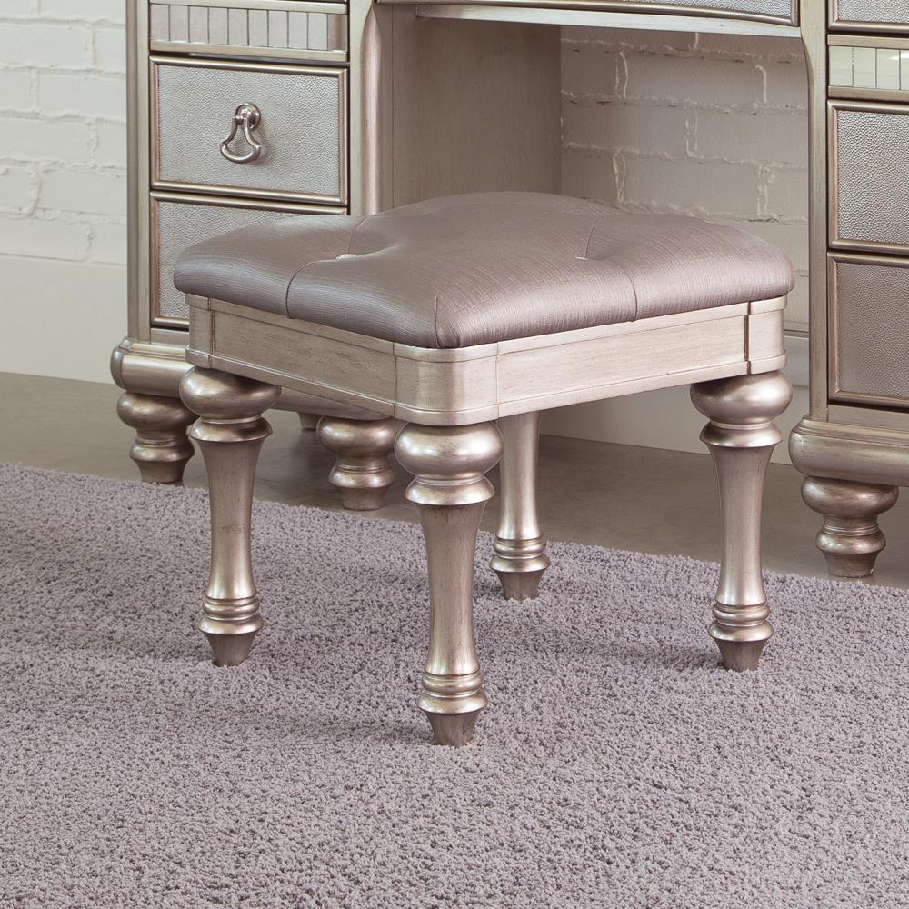 Bling Game Collection - Vanity Stool - Silver - Image 2