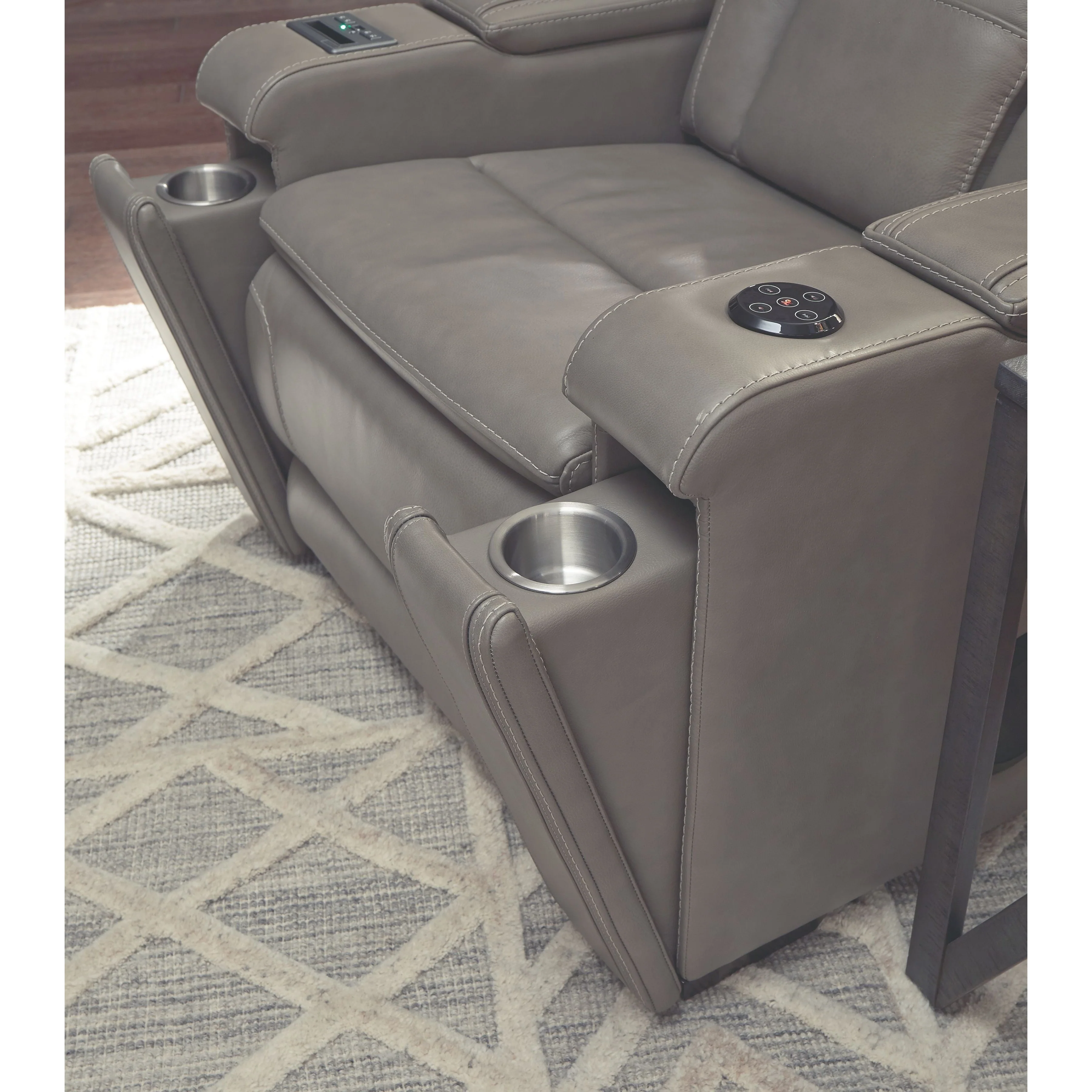 Boerna - Gray - Pwr Recliner/adj Headrest - Image 11