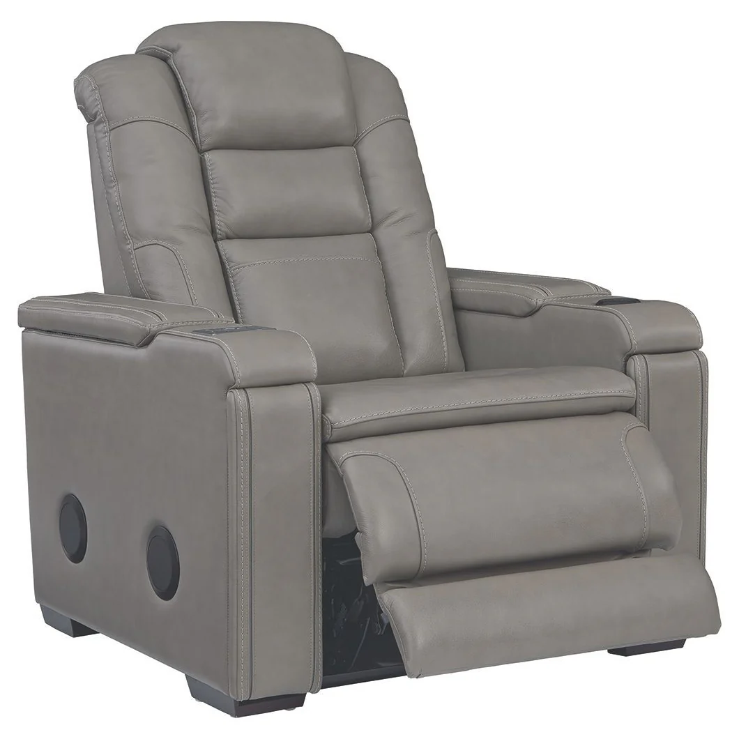 Boerna - Gray - Pwr Recliner/adj Headrest - Image 18
