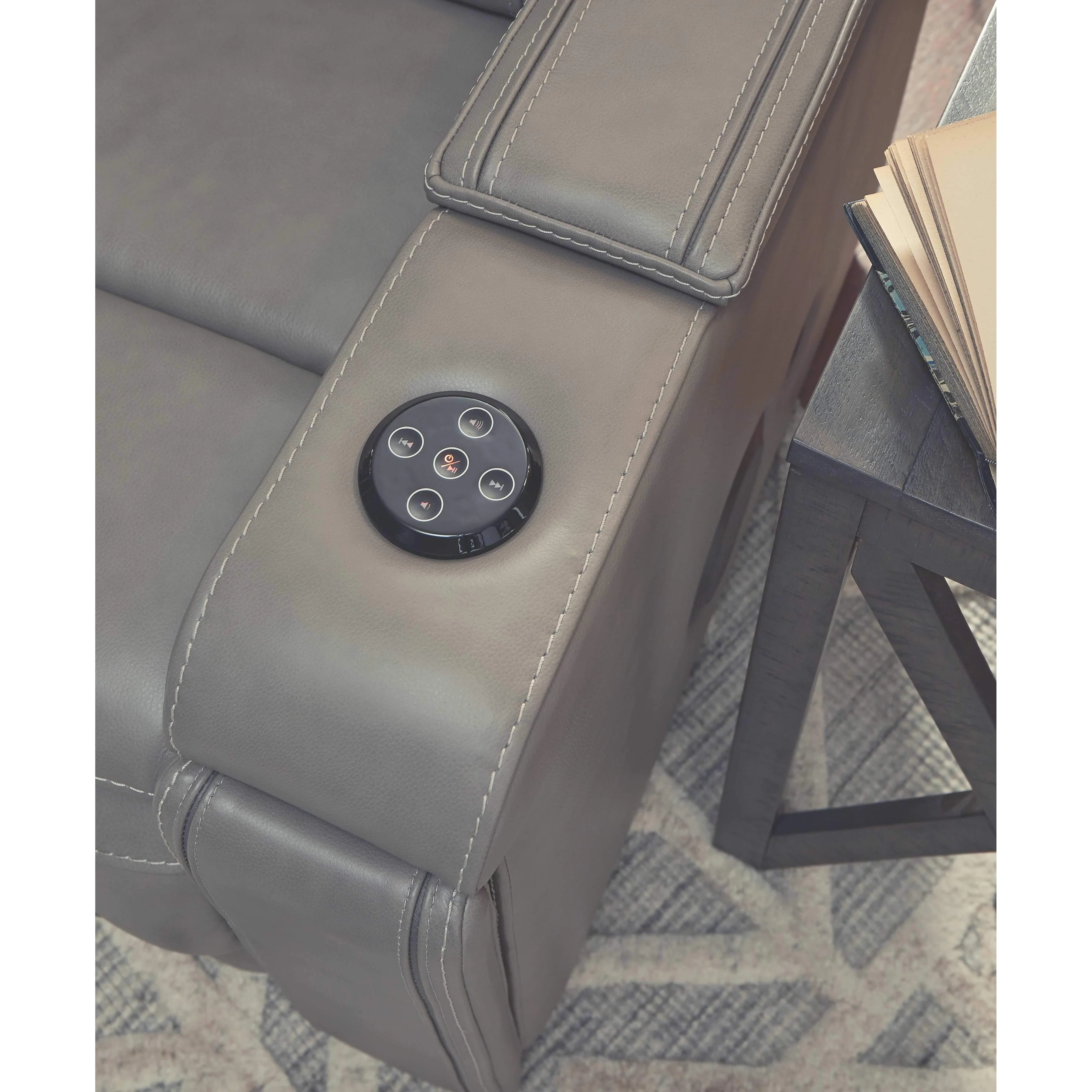 Boerna - Gray - Pwr Recliner/adj Headrest - Image 9
