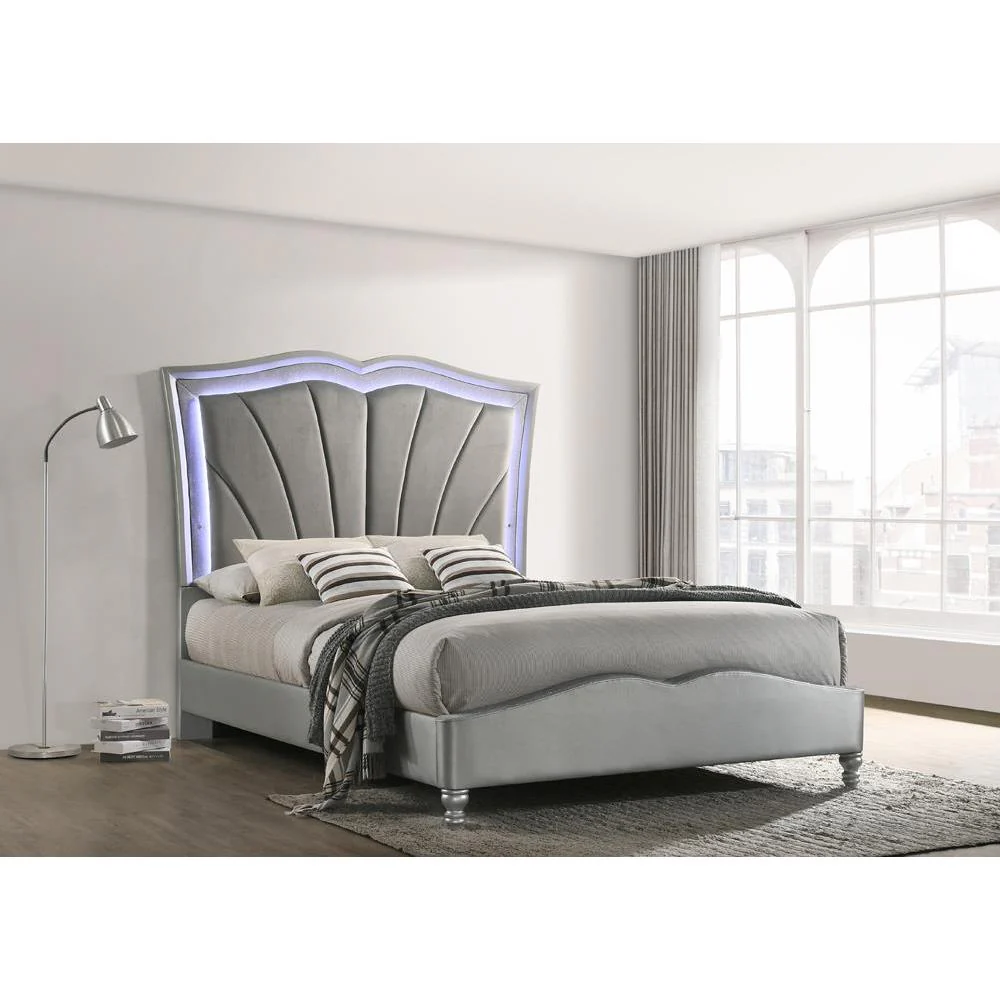 Bowfield - Queen Bed - Light Grey