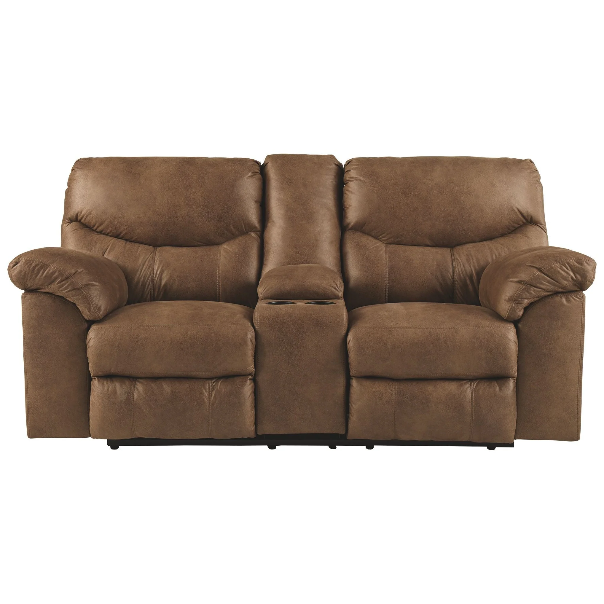 Ashley Boxberg - Light Brown - Dbl Rec Pwr Loveseat W/console