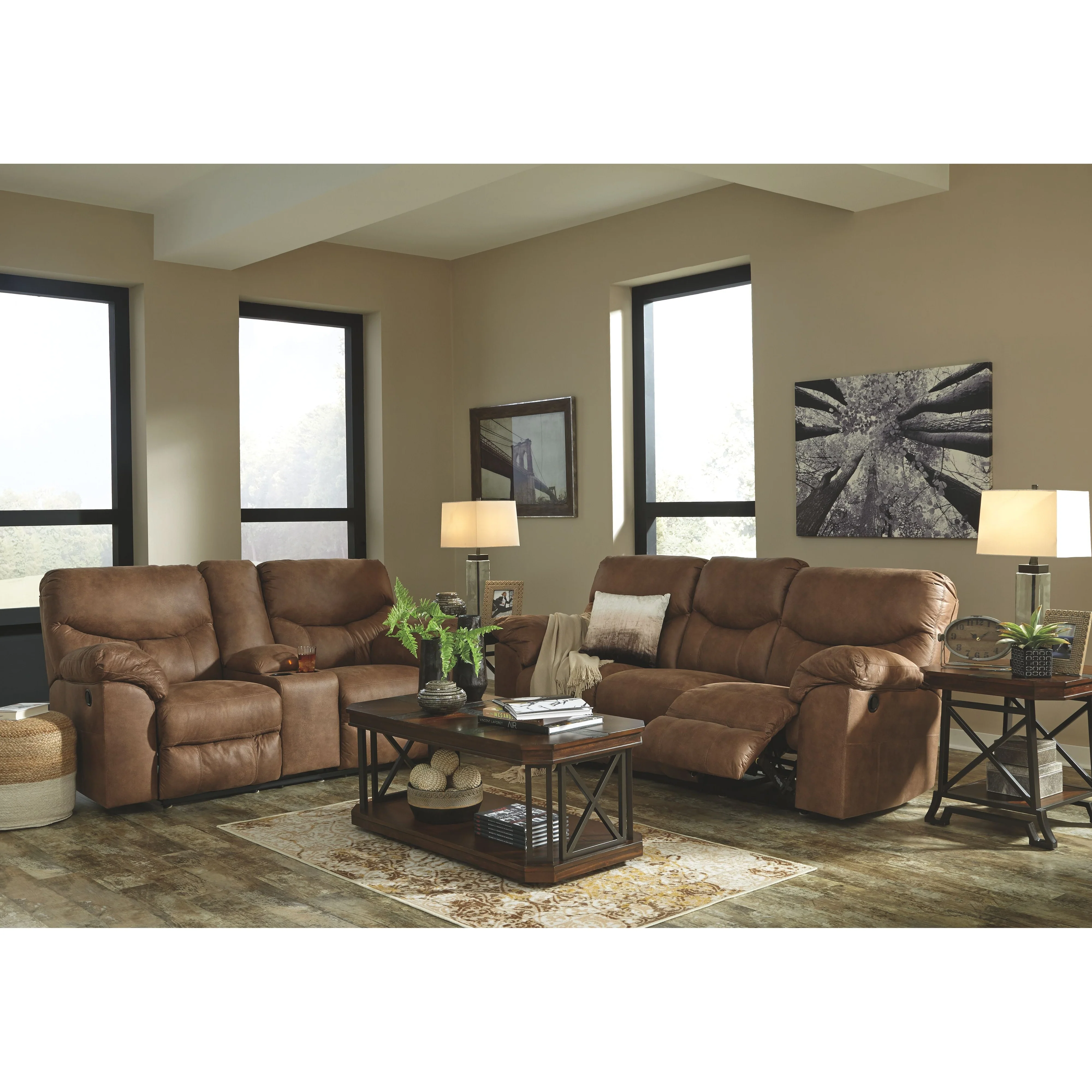 Ashley Boxberg - Light Brown - Dbl Rec Pwr Loveseat W/console - Image 27