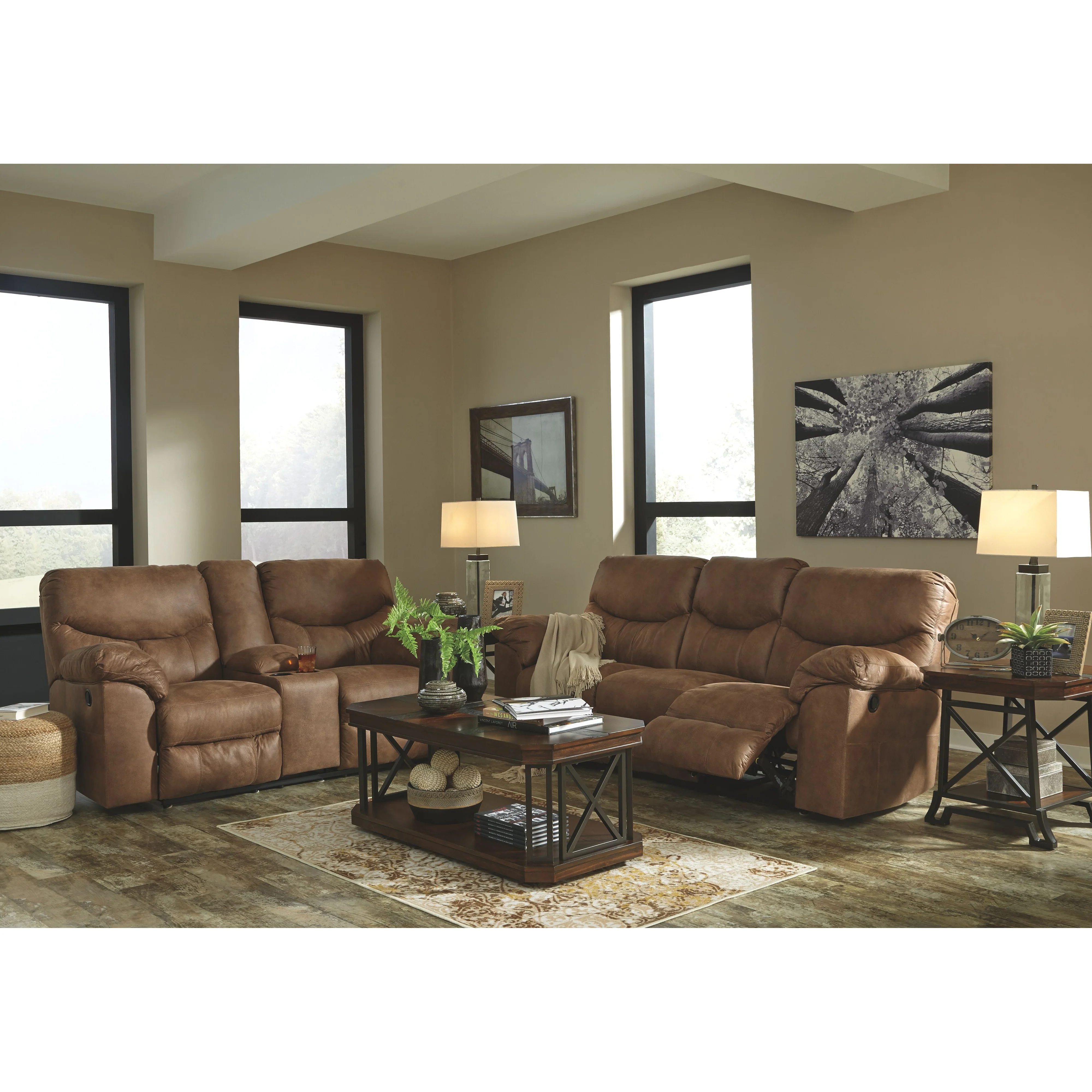 Ashley Boxberg - Light Brown - Reclining Power Sofa - Image 5
