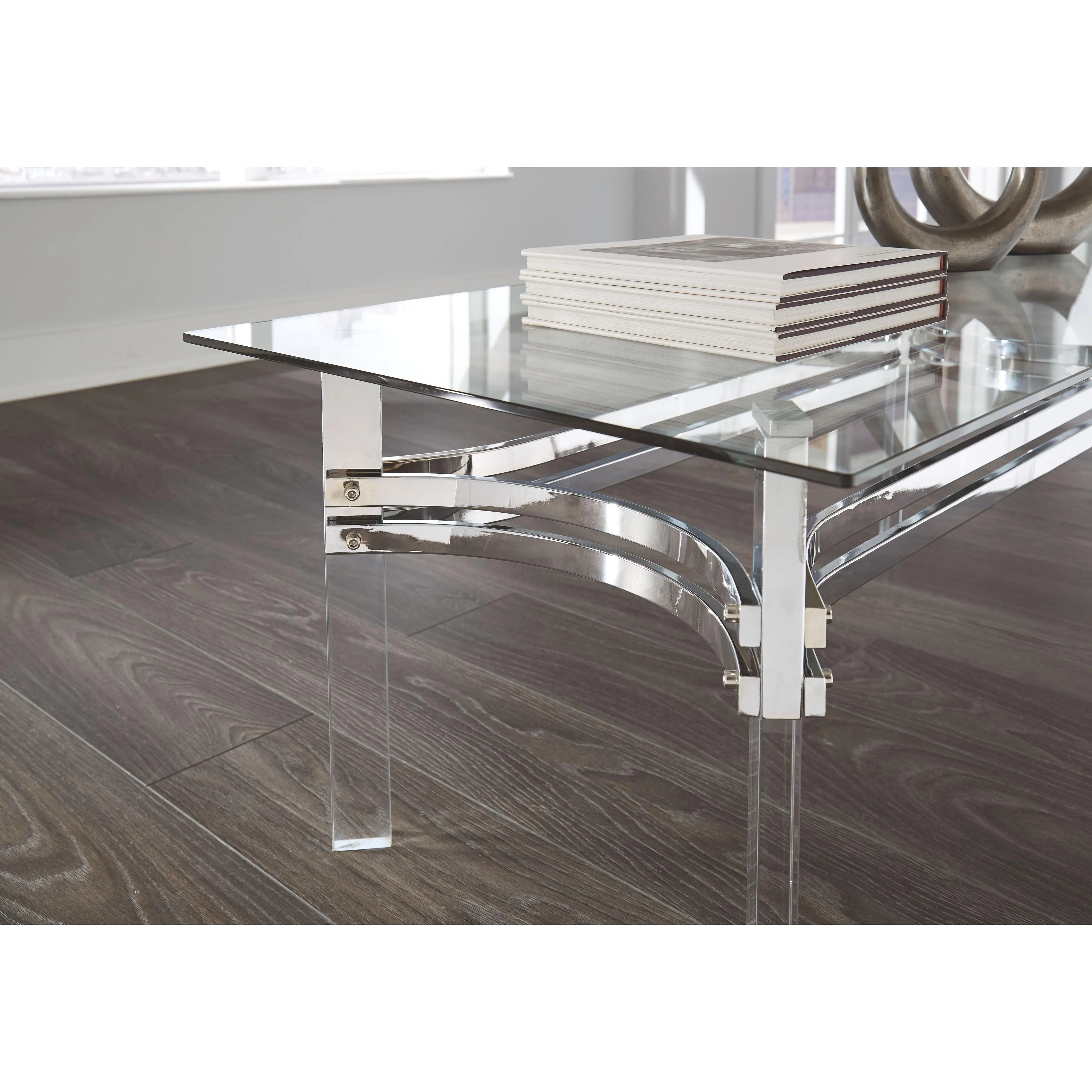 Braddoni - Chrome Finish - Rectangular Cocktail Table - Image 15