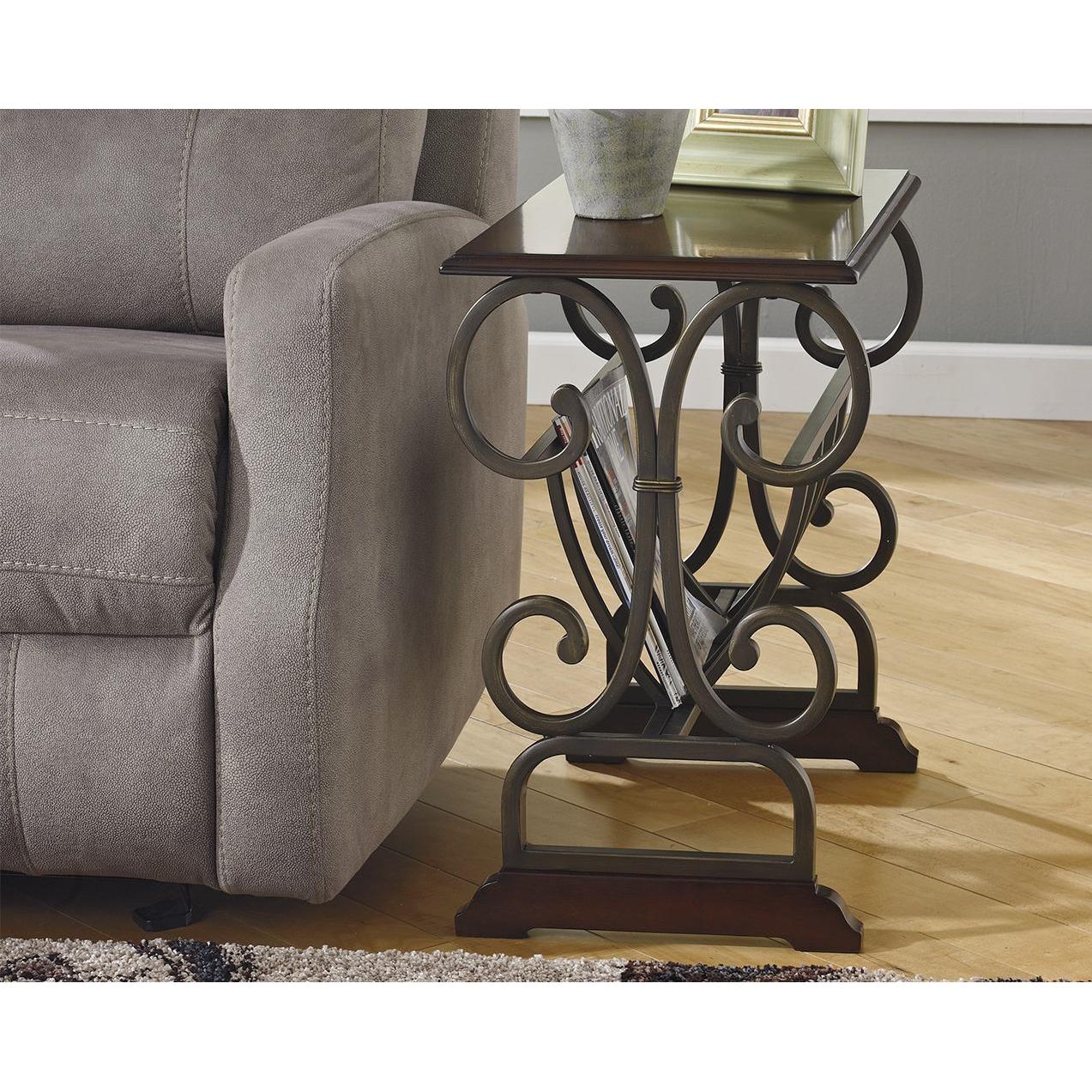Braunsen - Brown - Chair Side End Table - Cherry-tone Top - Image 16