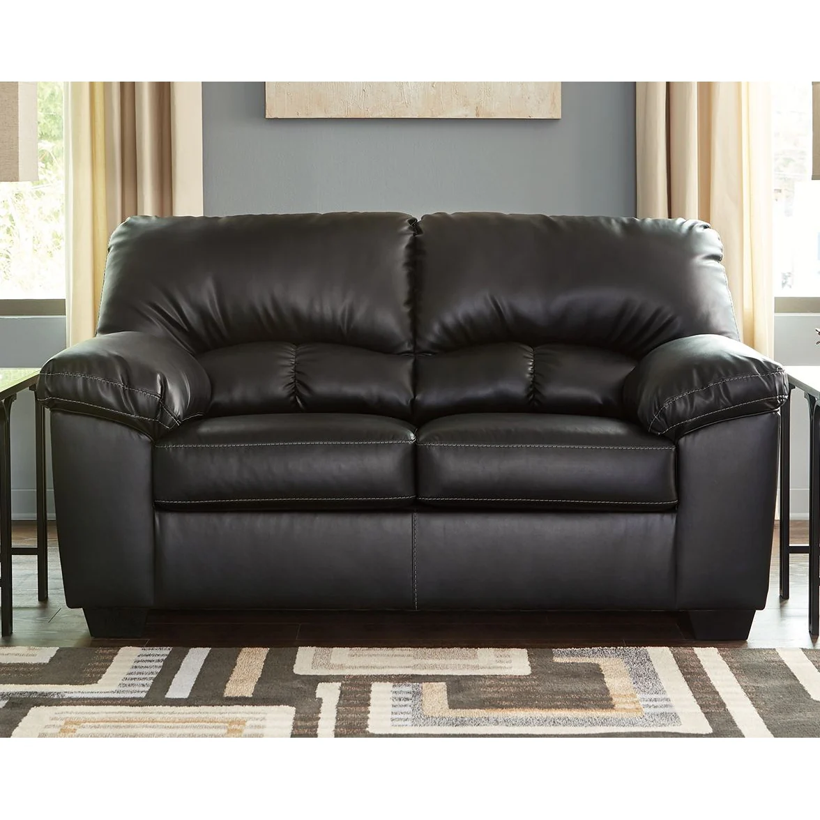 Brazoria - Black - Loveseat - Image 8