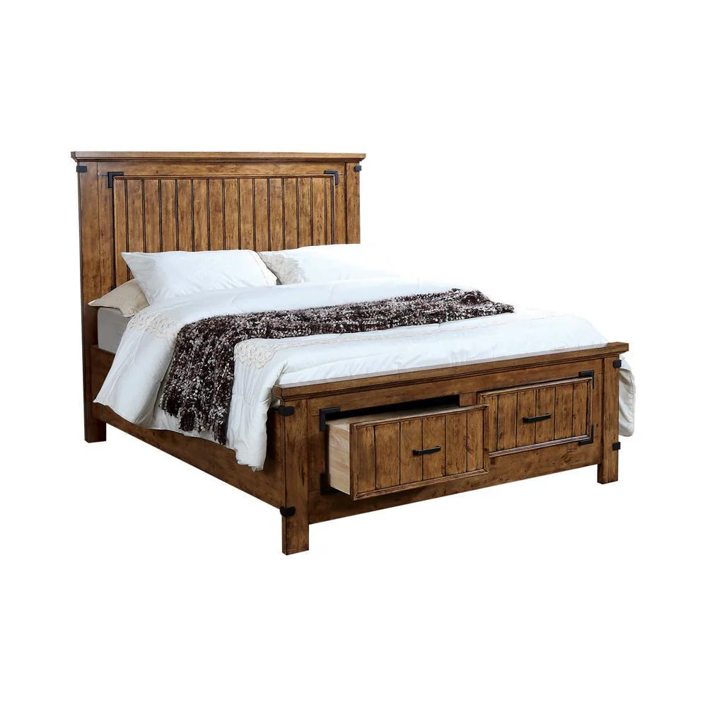 Brenner - California King Bed - Light Brown - Wood - Image 3