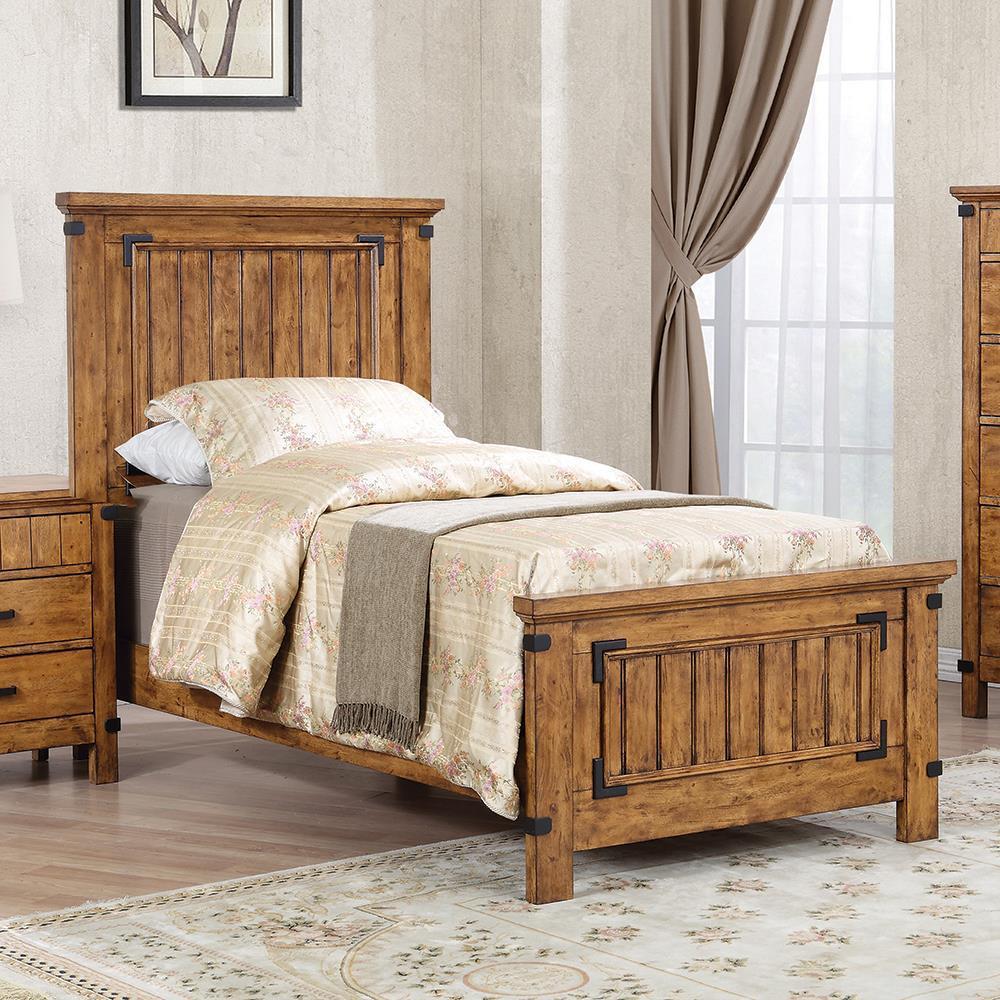 Brenner - Twin Bed - Wood - Light Brown