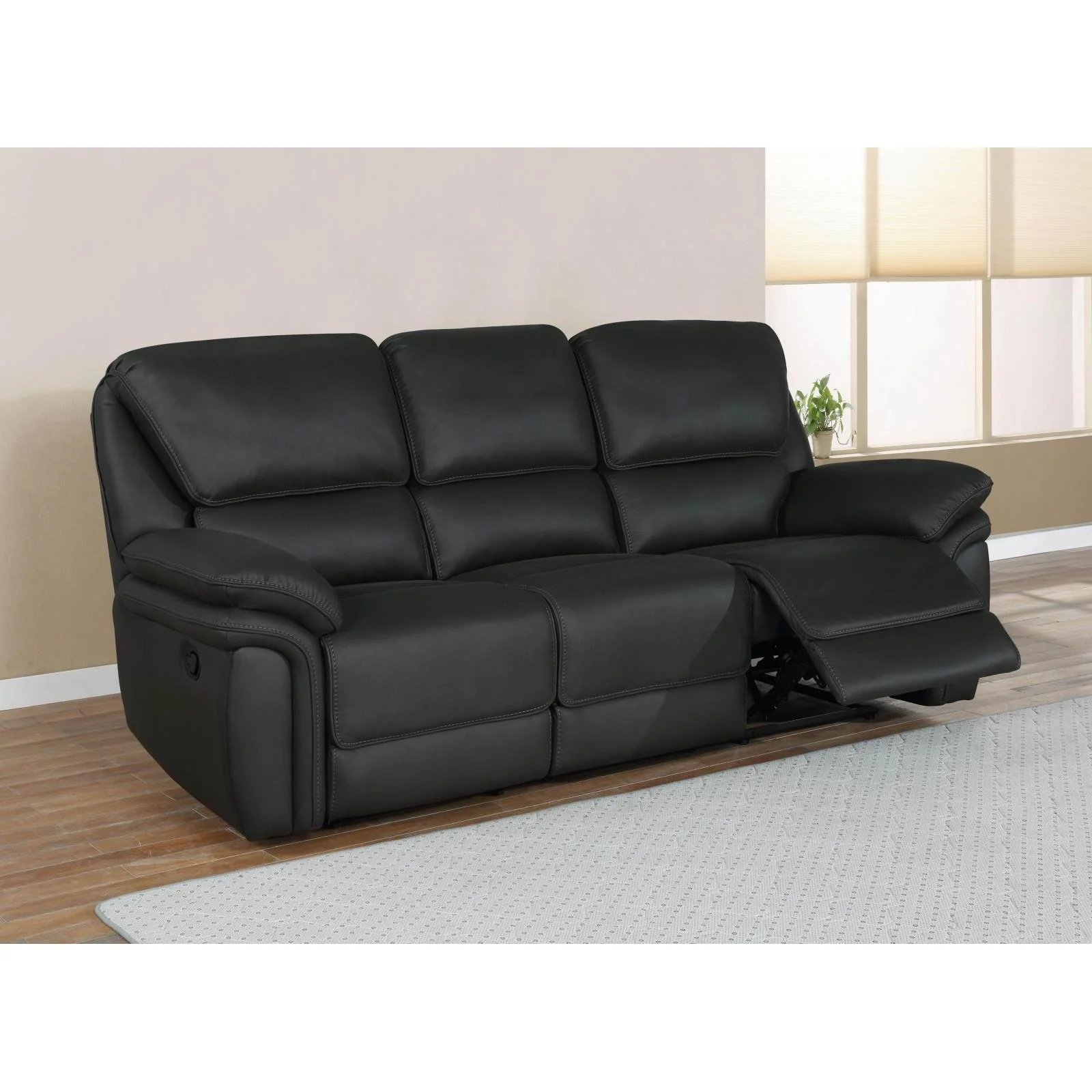Breton - Tufted Back Motion Sofa - Gray