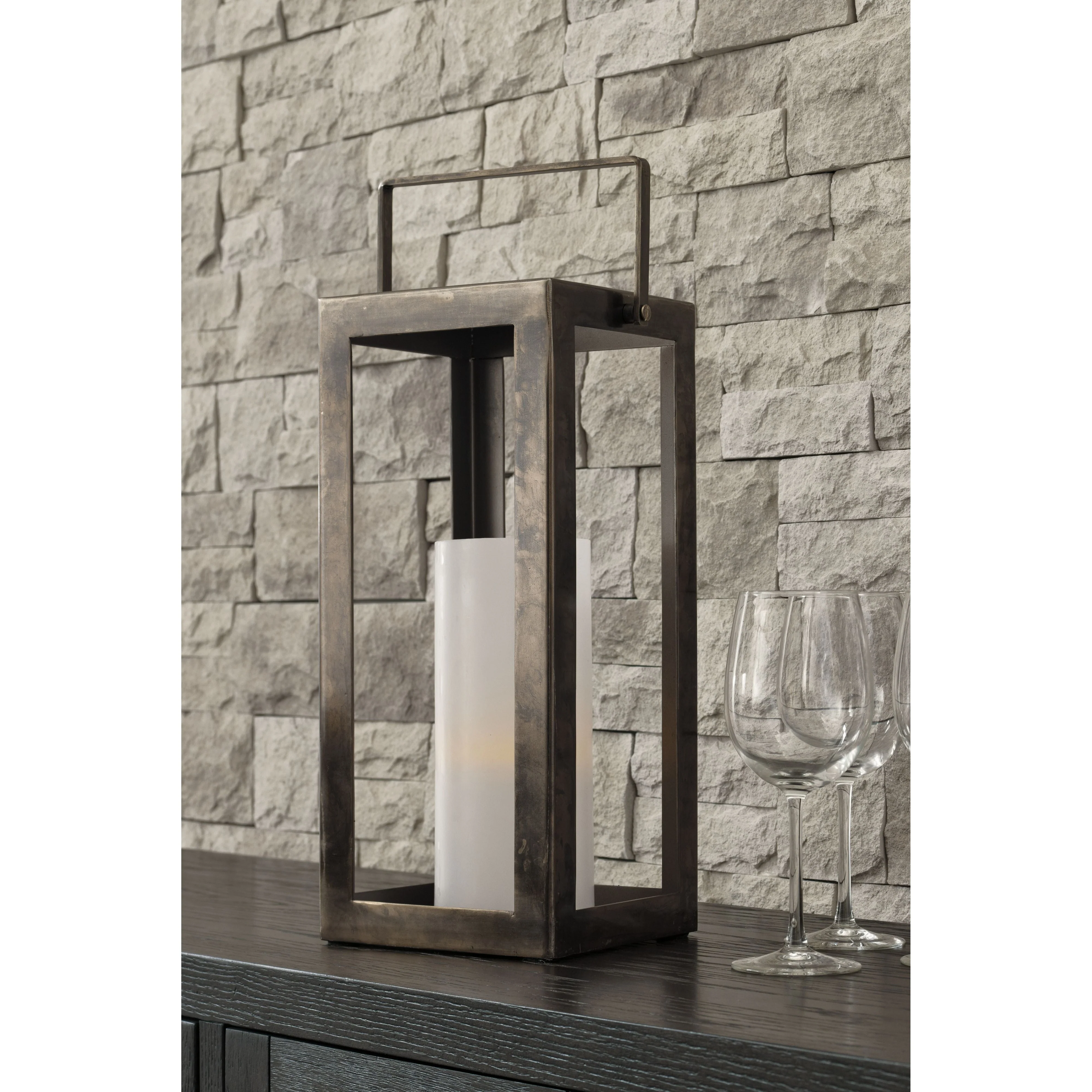 Briana - Antique Pewter Finish - Lantern - Small - Image 8