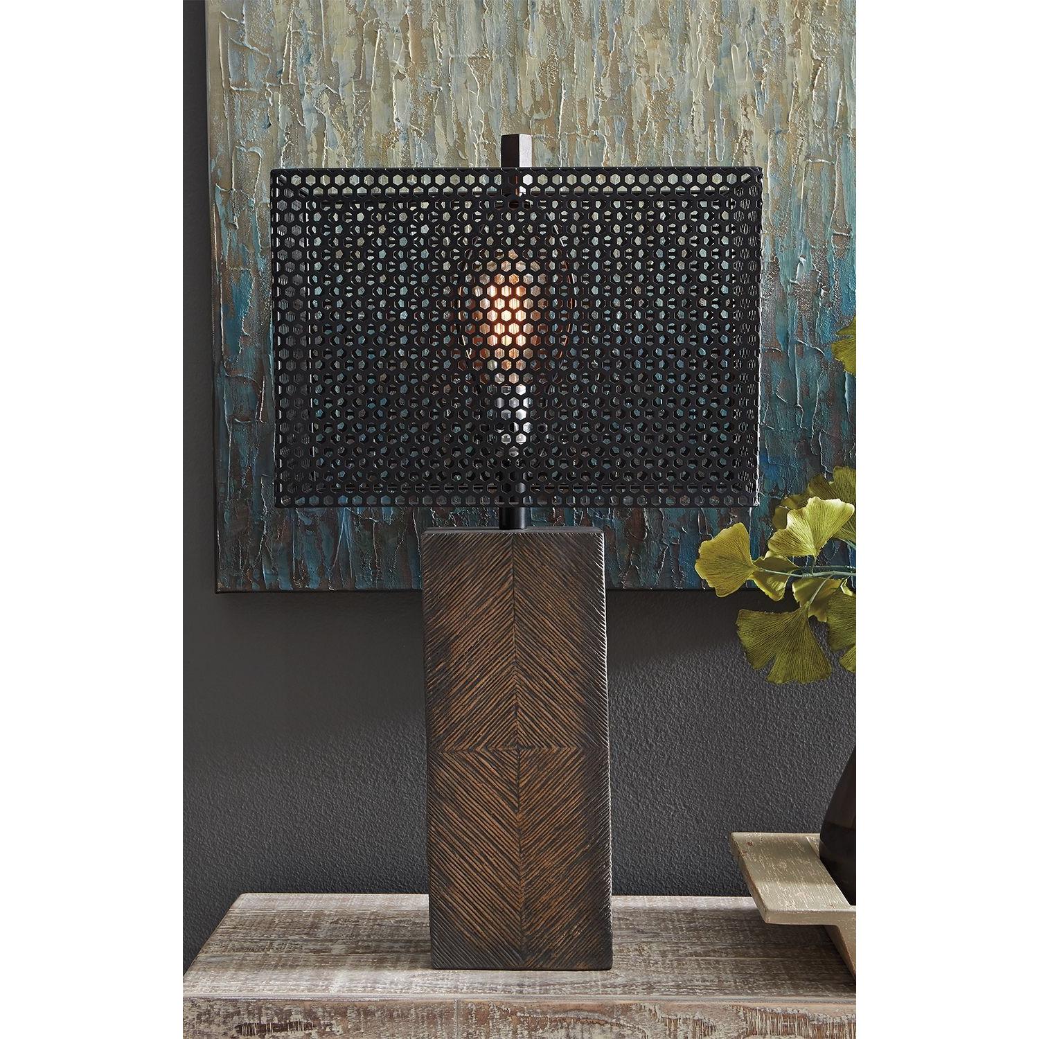 Briek - Brown - Paper Table Lamp (1/cn) - Image 2
