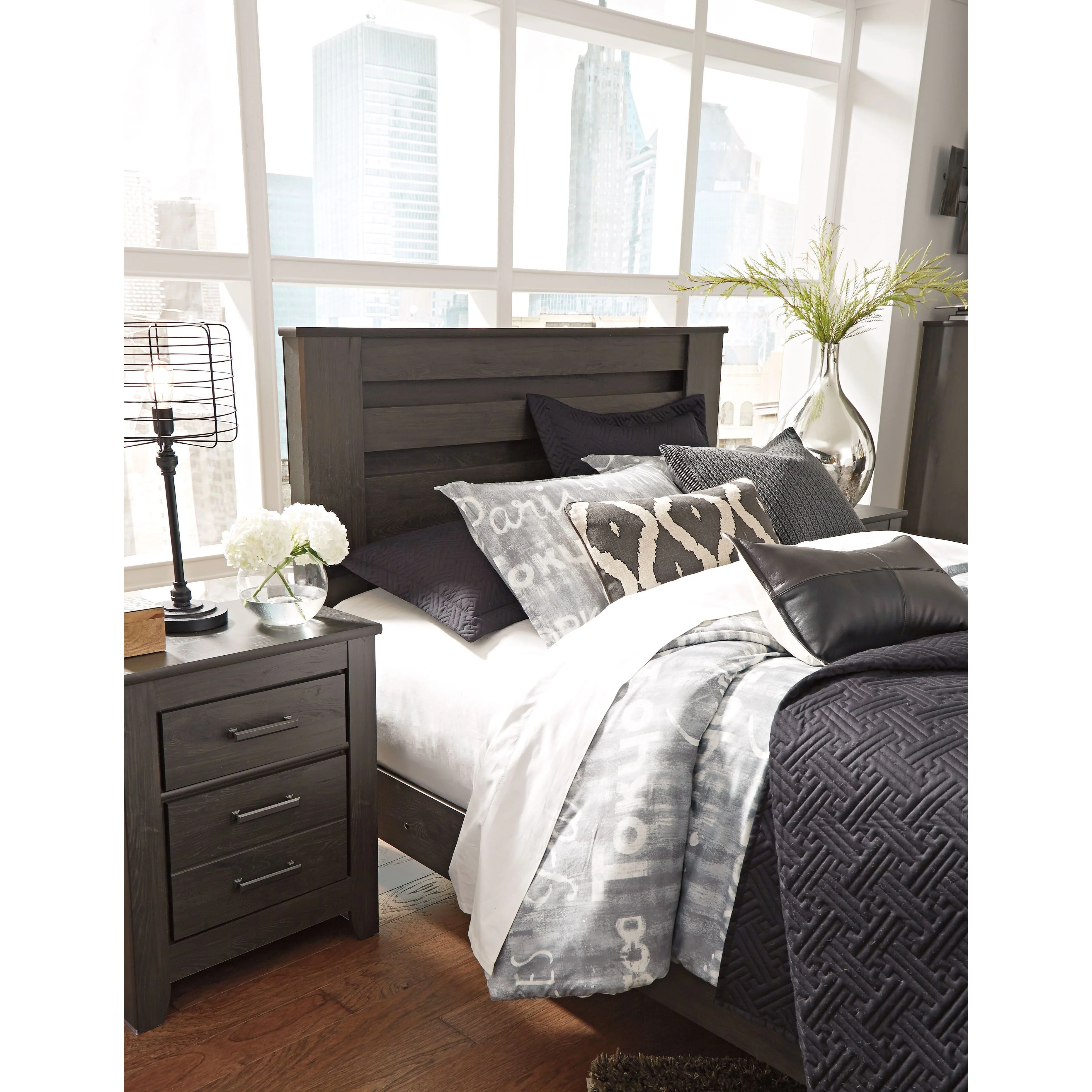 Brinxton - Charcoal - King/cal King Panel Headboard - Image 5
