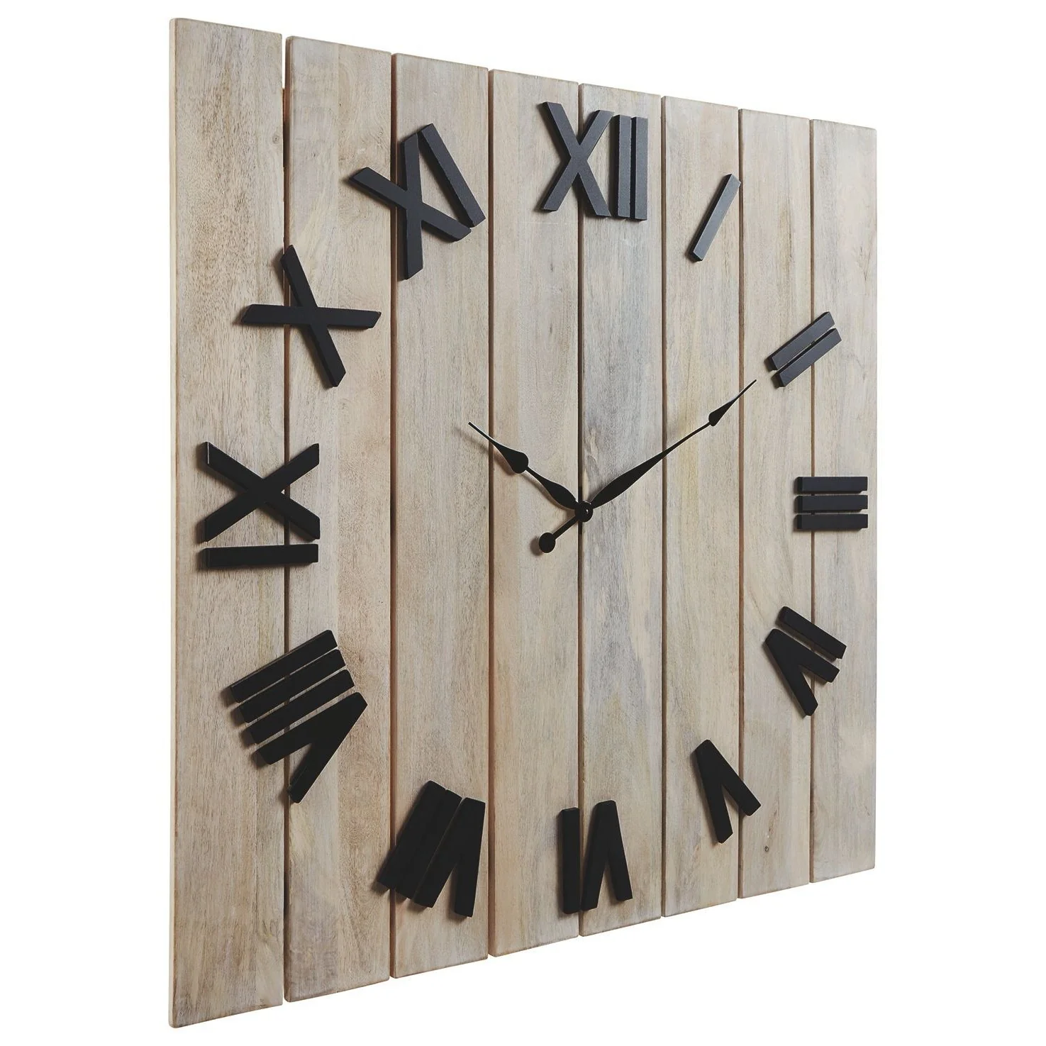 Bronson - Whitewash/black - Wall Clock