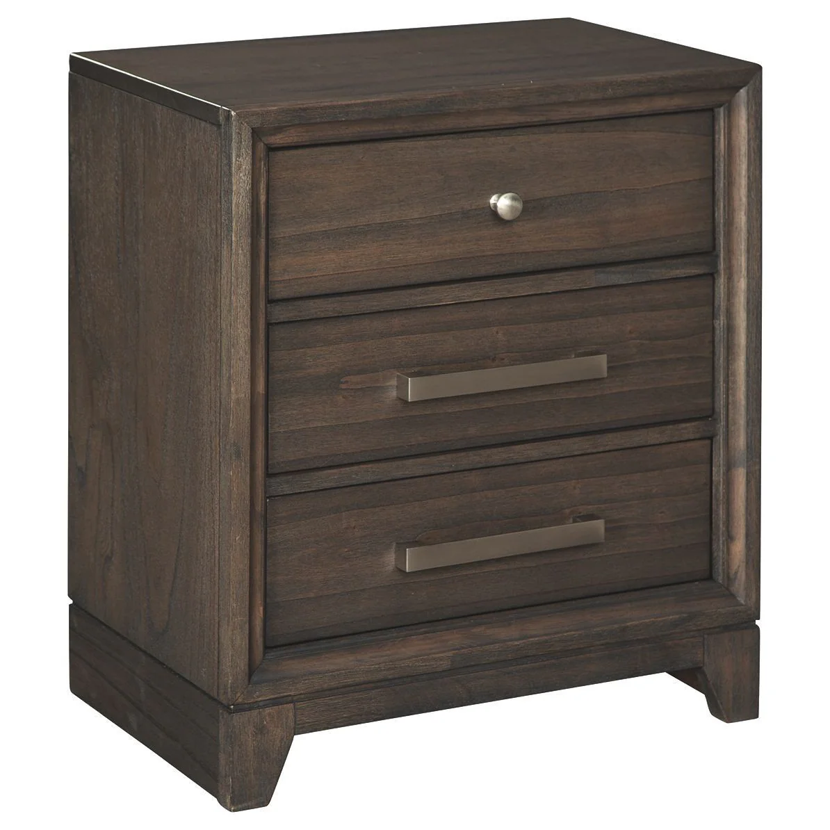 Brueban - Brown - Three Drawer Night Stand